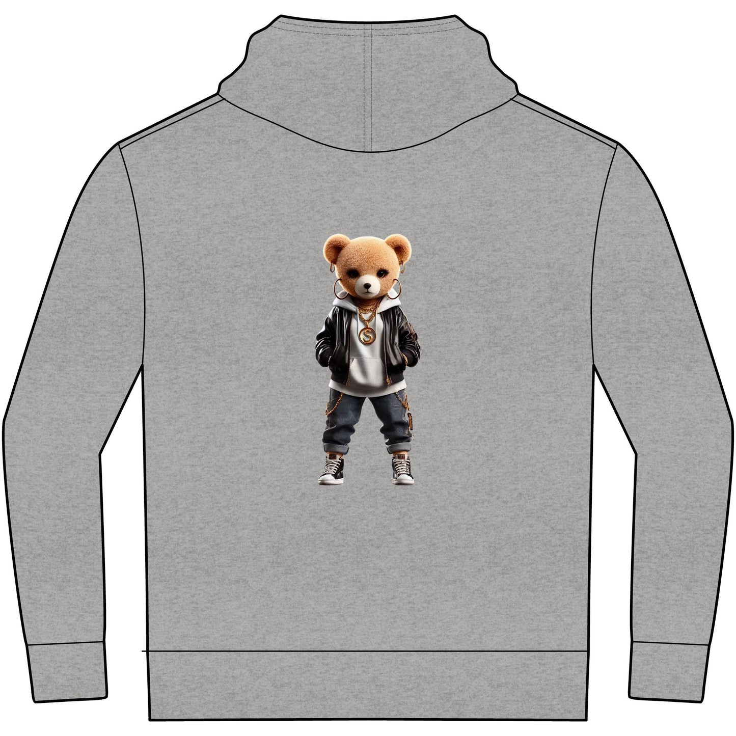 Youth V.I.T.™ Fleece Hoodie, Trendy Youth Hoodie, Stylish Bear Graphic Sweatshirt, Cozy Kids Wear, Perfect for Casual Outings