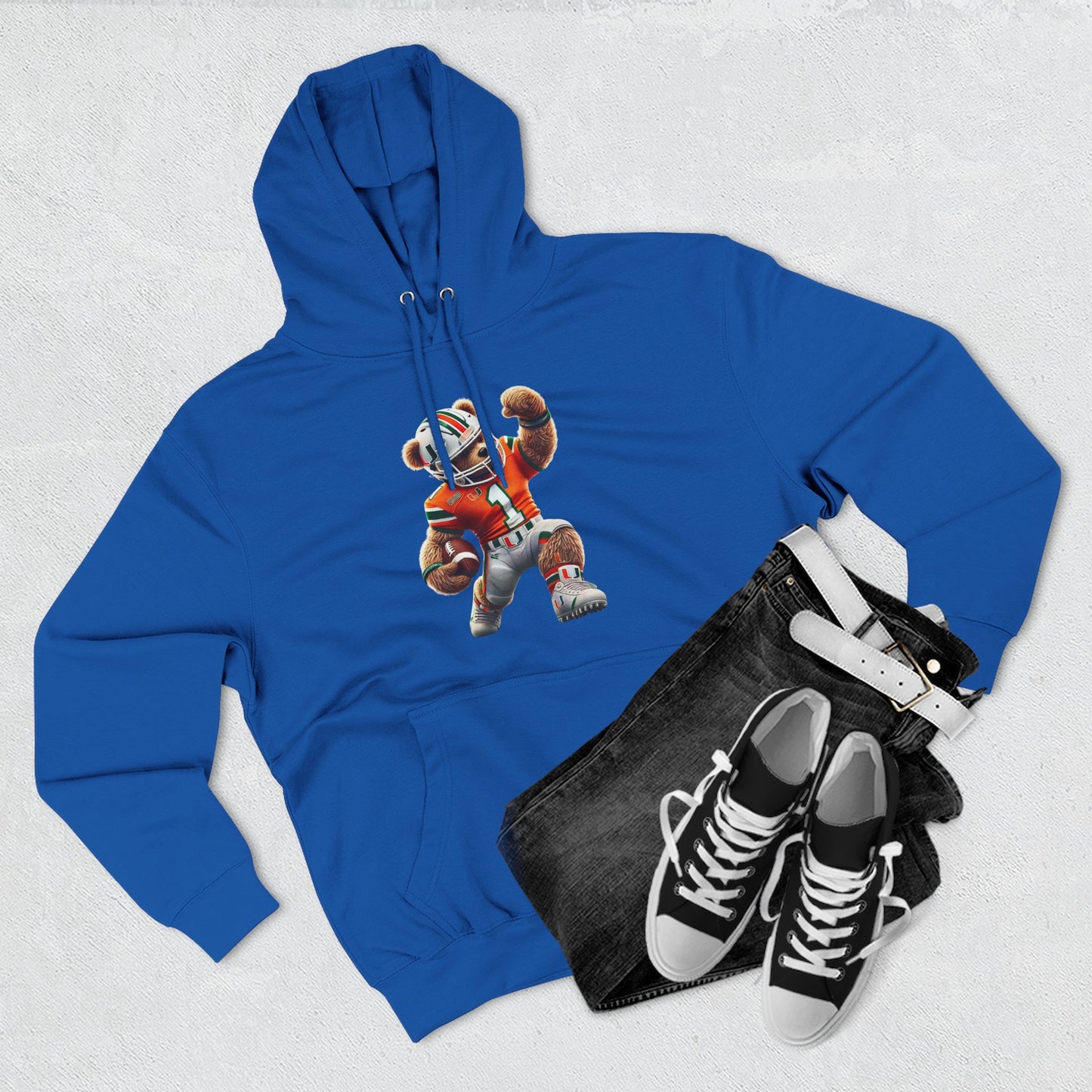 Sporty Three-Panel Fleece Hoodie, Unique Hooded Sweatshirt, Casual Fall Wear, Gift for Sports Fans, Comfortable Activewear