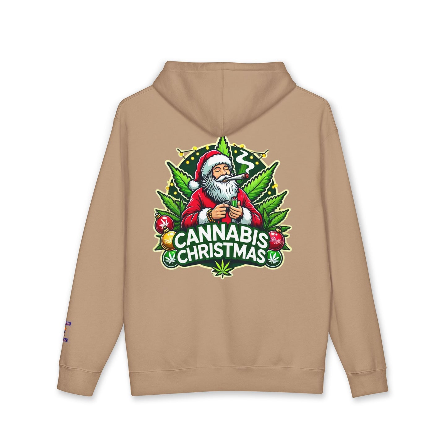 Cannabis Christmas Hoodie, Fun Holiday Apparel, Unisex Sweatshirt, Unique Gift for Cannabis Lovers, Festive Streetwear