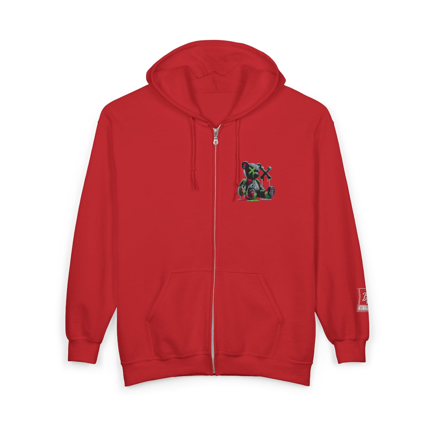 Cool Bear Graphic Unisex Zip Hoodie, Cozy Hoodie for Teens, Casual Wear, Street Style, Perfect Gift for Friends