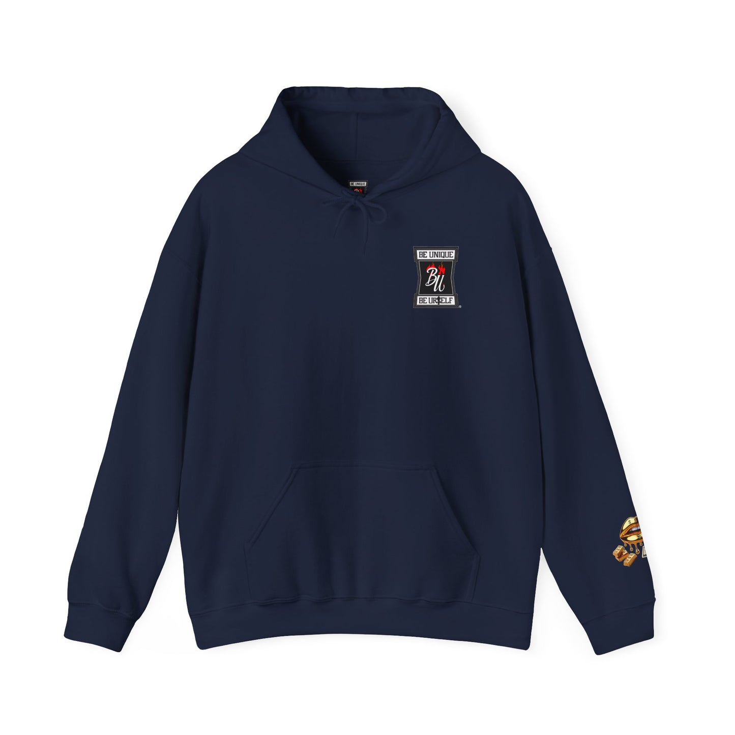 Hoodie — Golden Drip Lips & Money Graphic Pullover