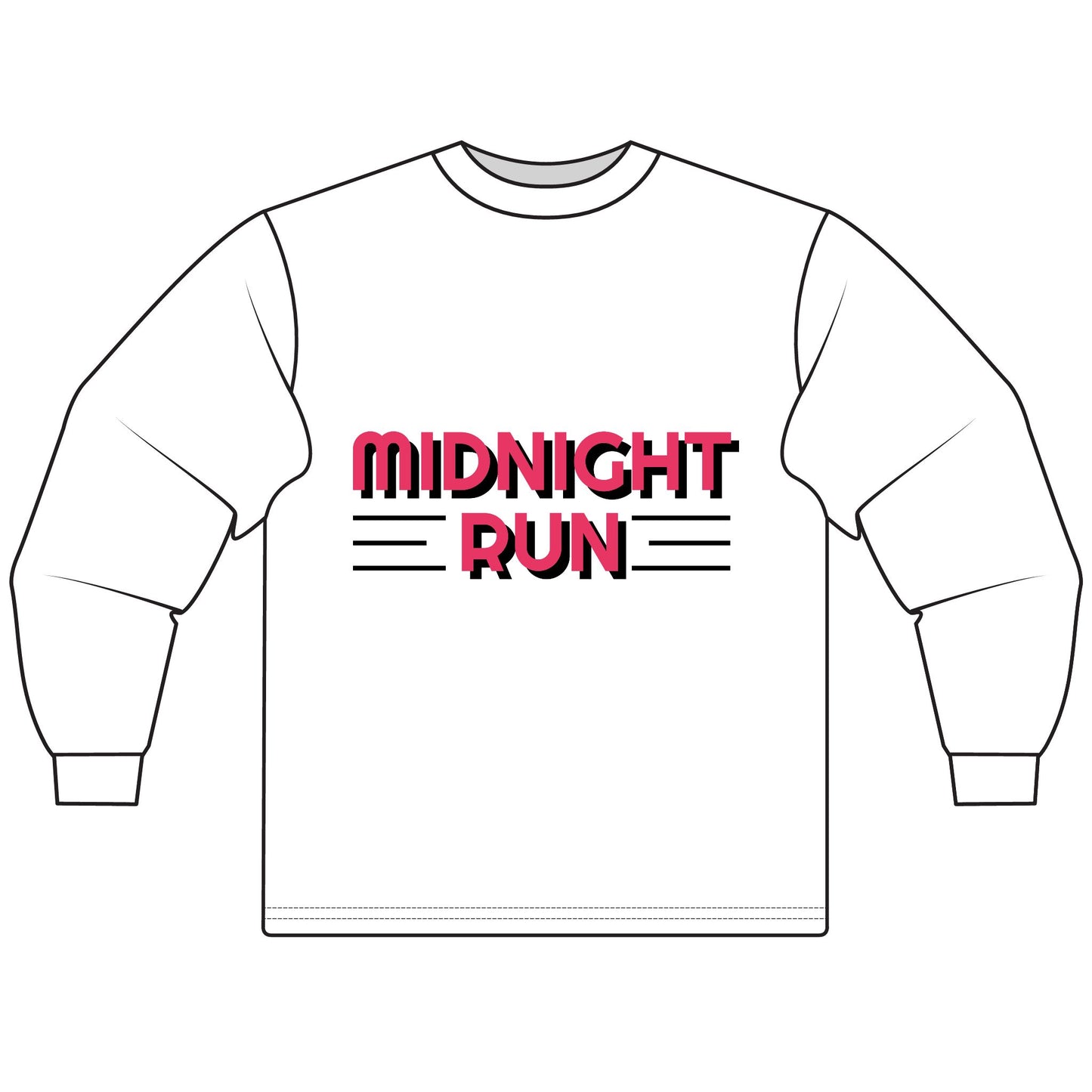 Midnight Run Unisex Long Sleeve T-Shirt, Casual Wear, Gift for Runners, Unique Style, Everyday Comfort, Inspirational Tee