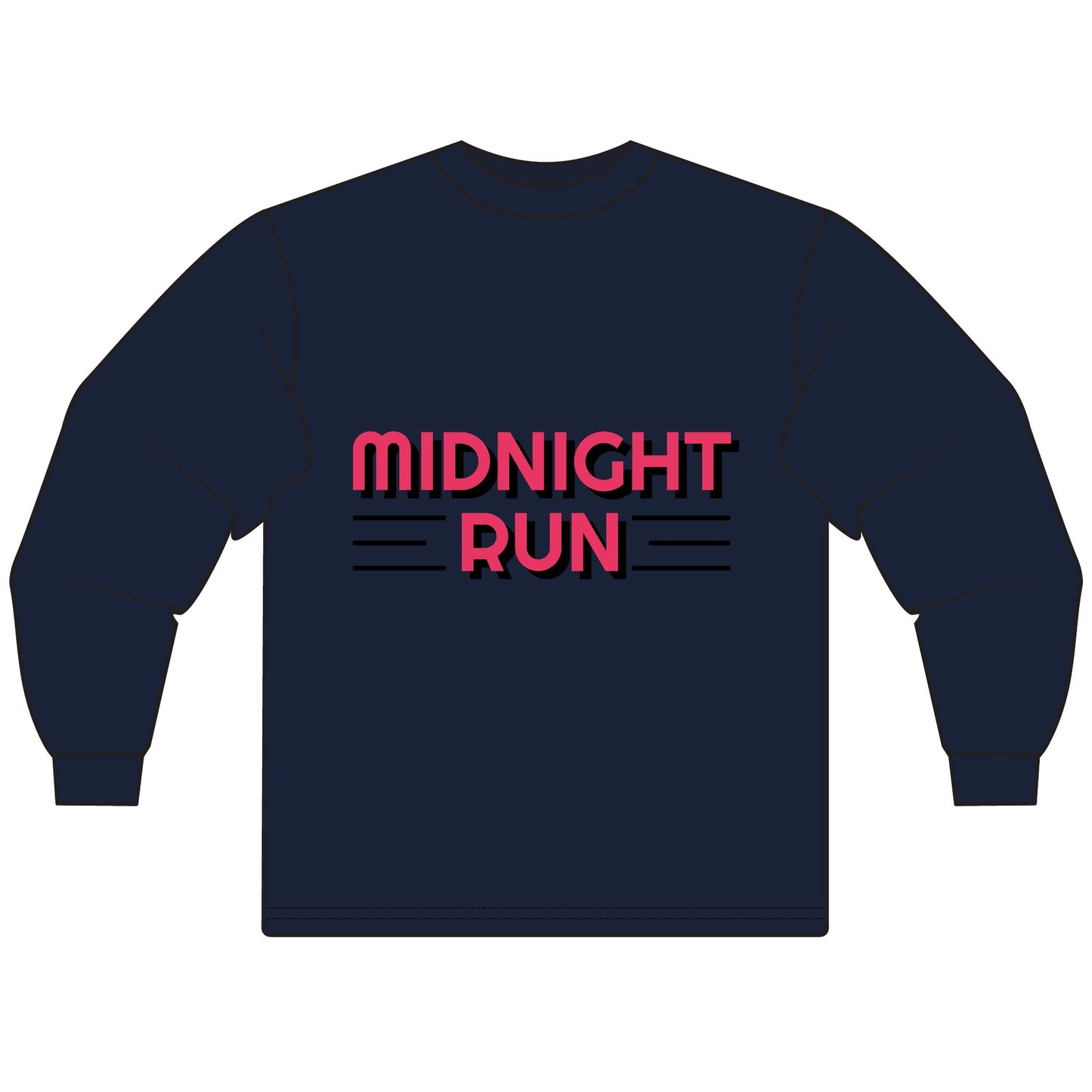 Midnight Run Unisex Long Sleeve T-Shirt, Casual Wear, Gift for Runners, Unique Style, Everyday Comfort, Inspirational Tee