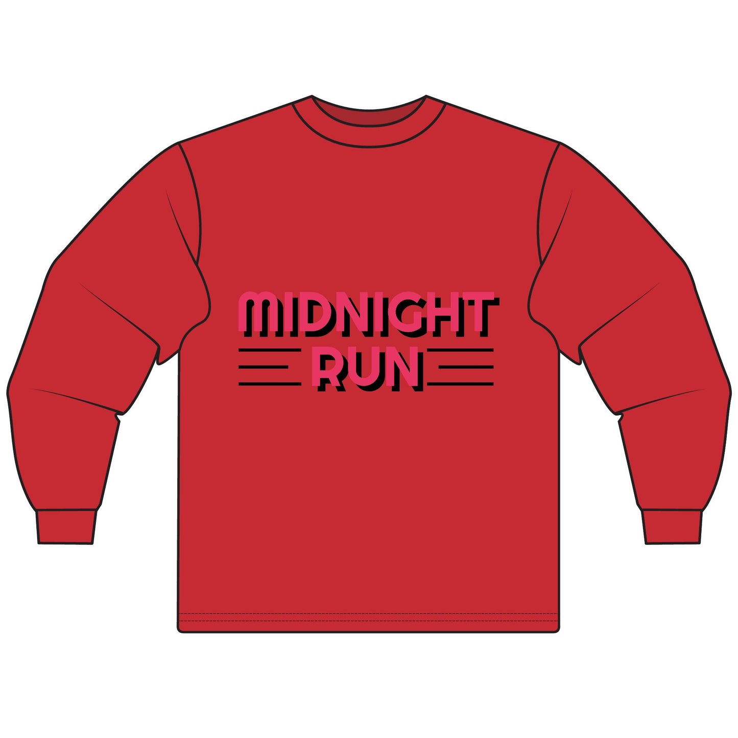 Midnight Run Unisex Long Sleeve T-Shirt, Casual Wear, Gift for Runners, Unique Style, Everyday Comfort, Inspirational Tee