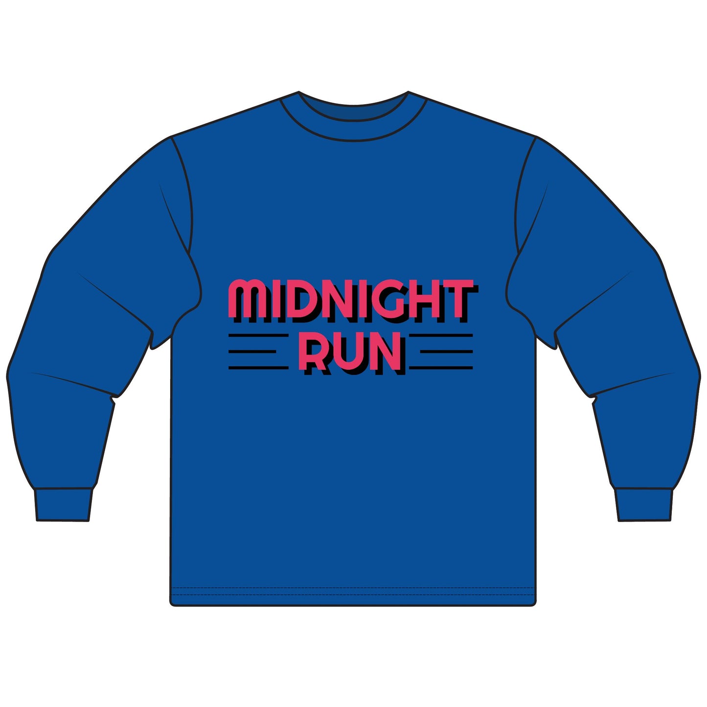 Midnight Run Unisex Long Sleeve T-Shirt, Casual Wear, Gift for Runners, Unique Style, Everyday Comfort, Inspirational Tee