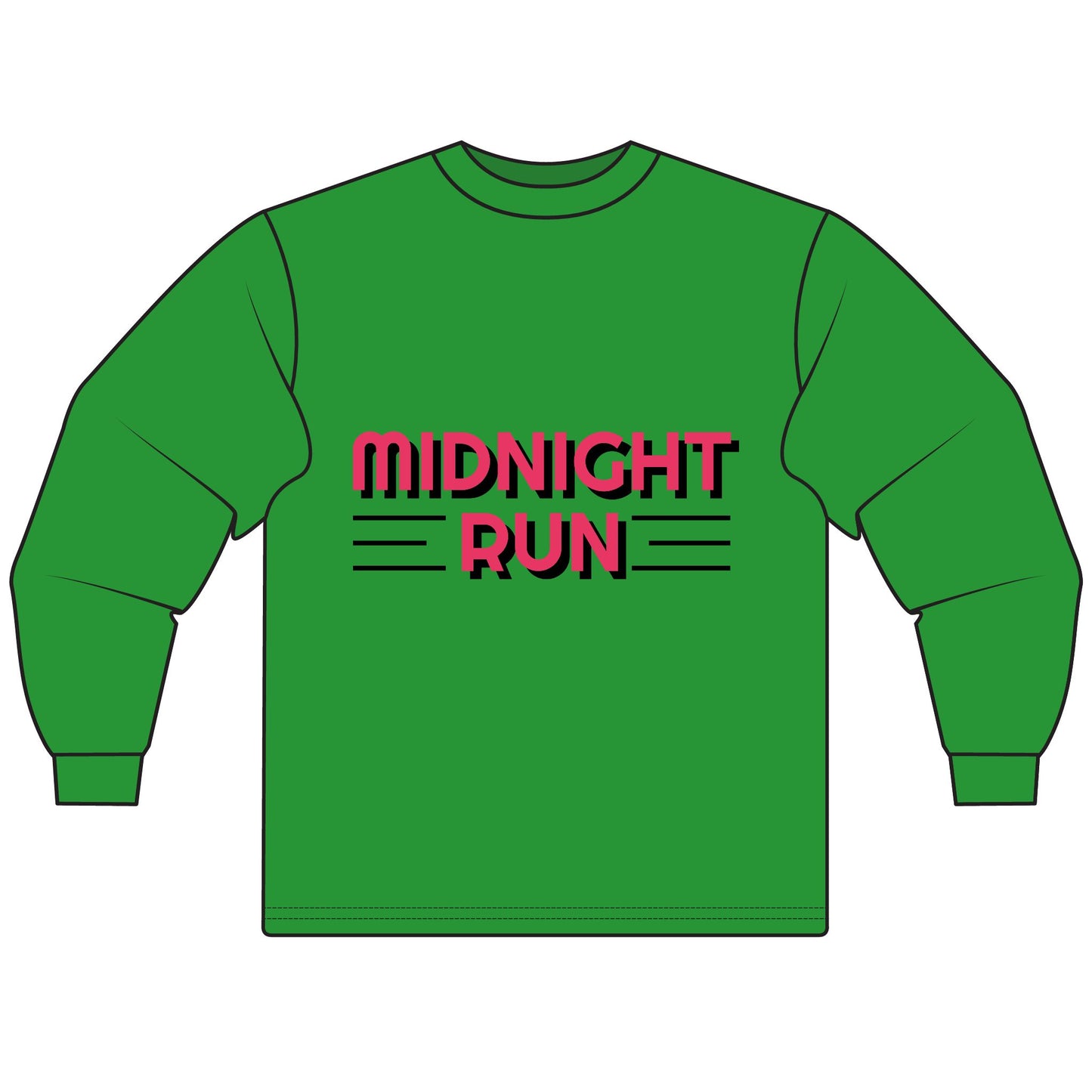 Midnight Run Unisex Long Sleeve T-Shirt, Casual Wear, Gift for Runners, Unique Style, Everyday Comfort, Inspirational Tee