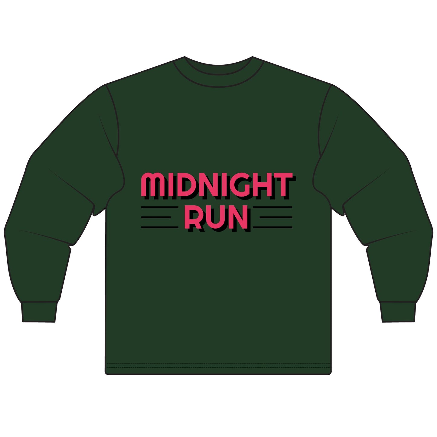Midnight Run Unisex Long Sleeve T-Shirt, Casual Wear, Gift for Runners, Unique Style, Everyday Comfort, Inspirational Tee