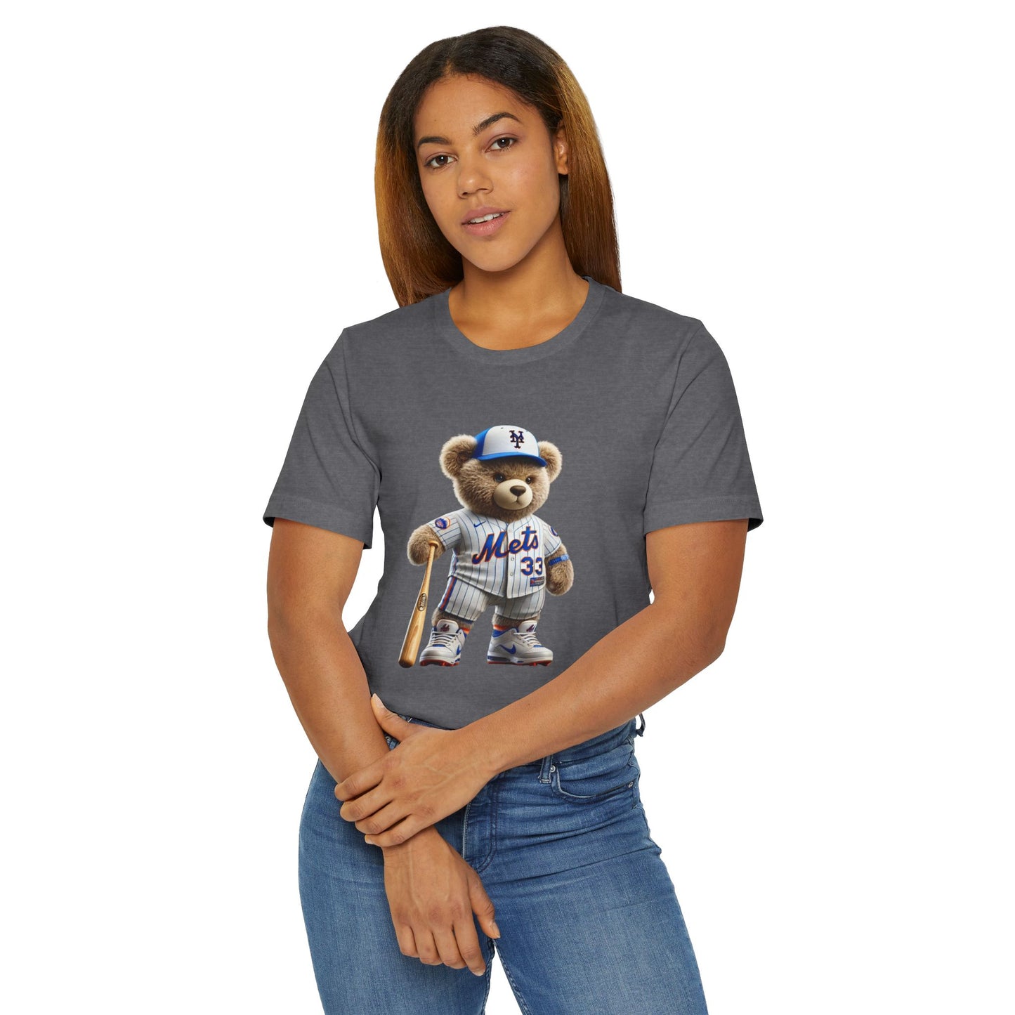 Sporty Bear Graphic Tee - Unisex Jersey T-Shirt, Cute Animal Shirt, Fun Baseball Apparel, Gift for Sports Fans, Casual Wear