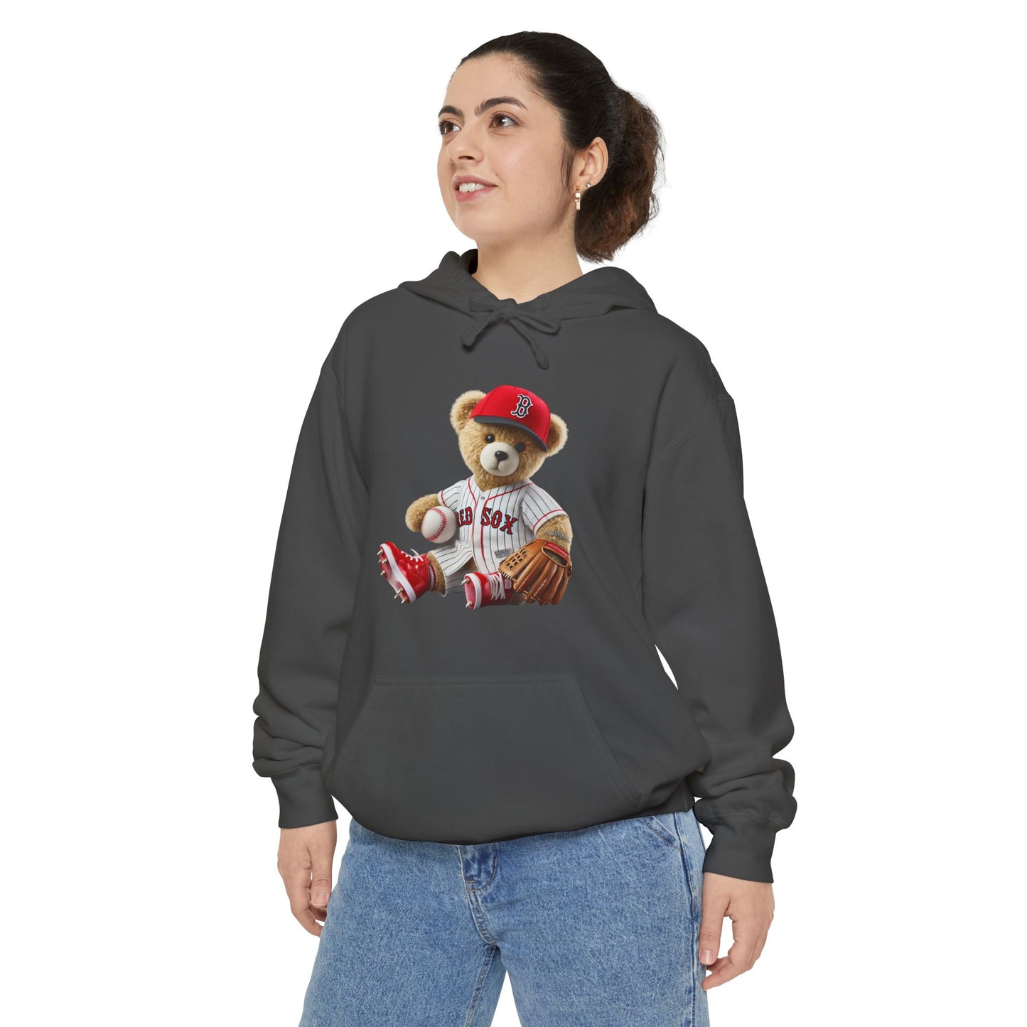 Baseball Bear Hoodie, Cute Unisex Pullover, Sports Gift, Cozy Streetwear, Perfect for Casual Outings, Baseball Fans