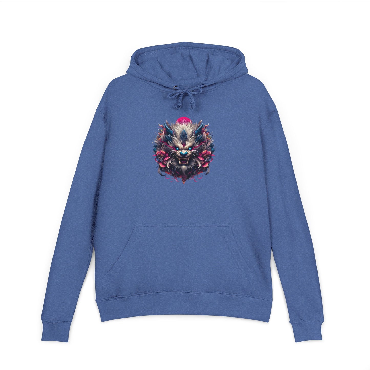 Hoodie — Be Unique Be Urself Blue Flame Graphic Hooded Sweatshirt