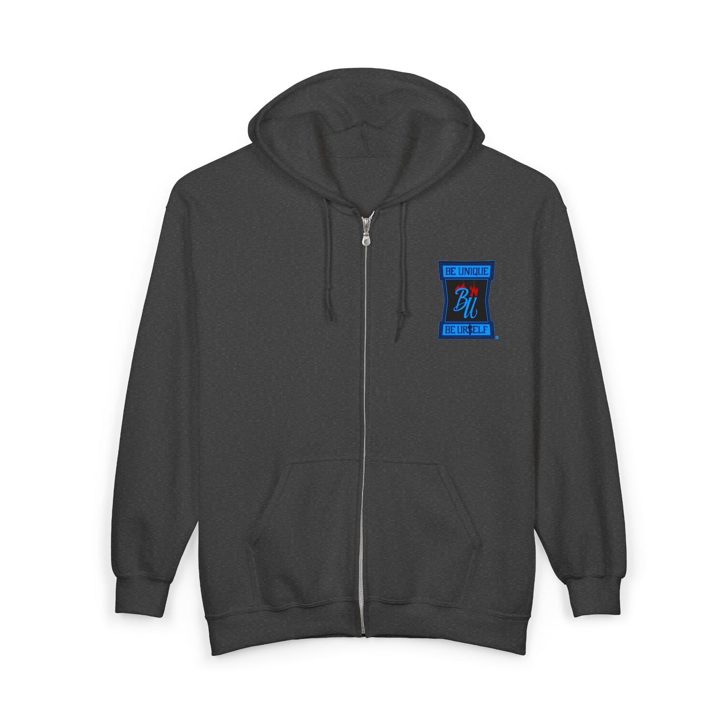 Skull Hooded Zip-Up Sweatshirt — Red Hood Grim Reaper Jacket