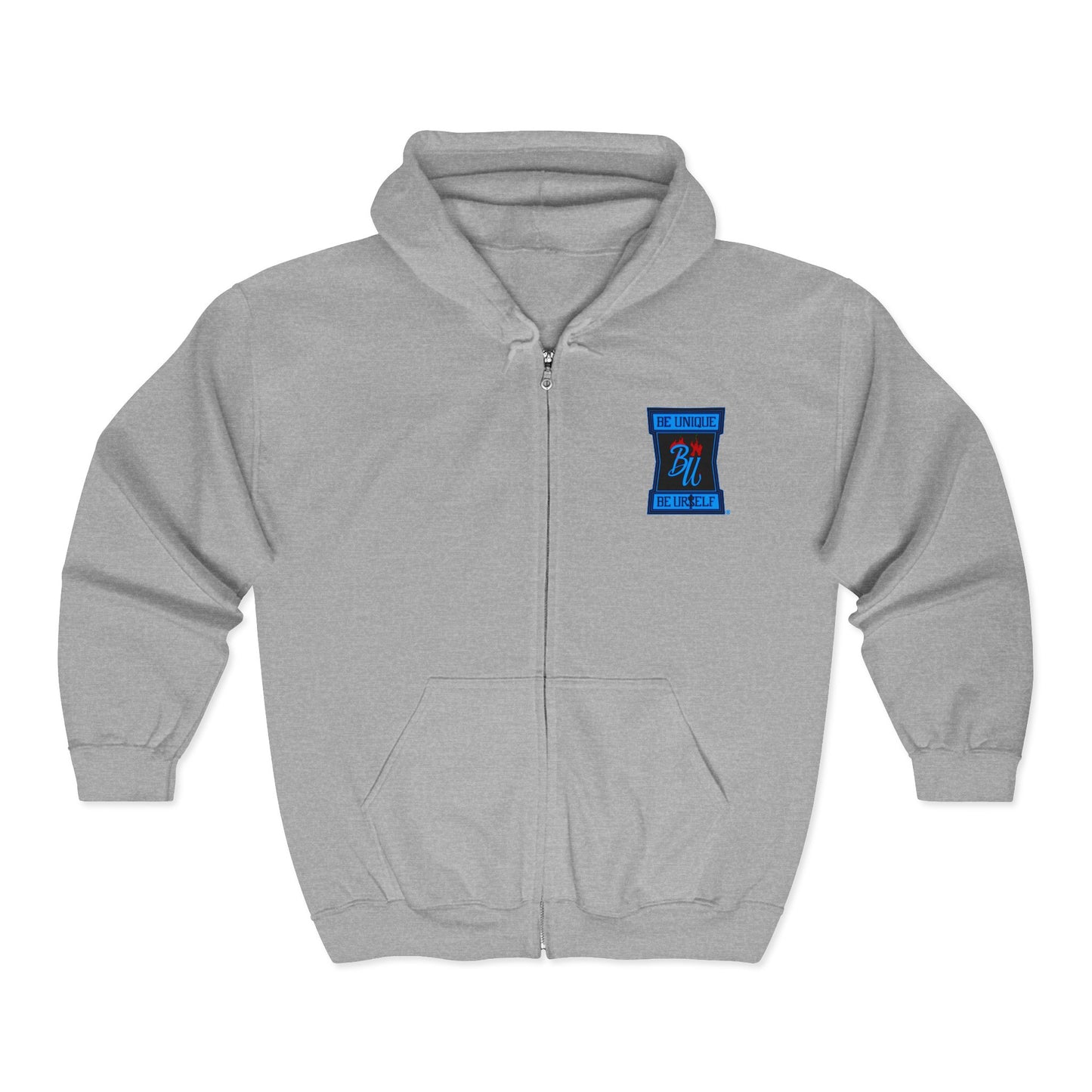 Skull Hooded Zip-Up Sweatshirt — Red Hood Grim Reaper Jacket