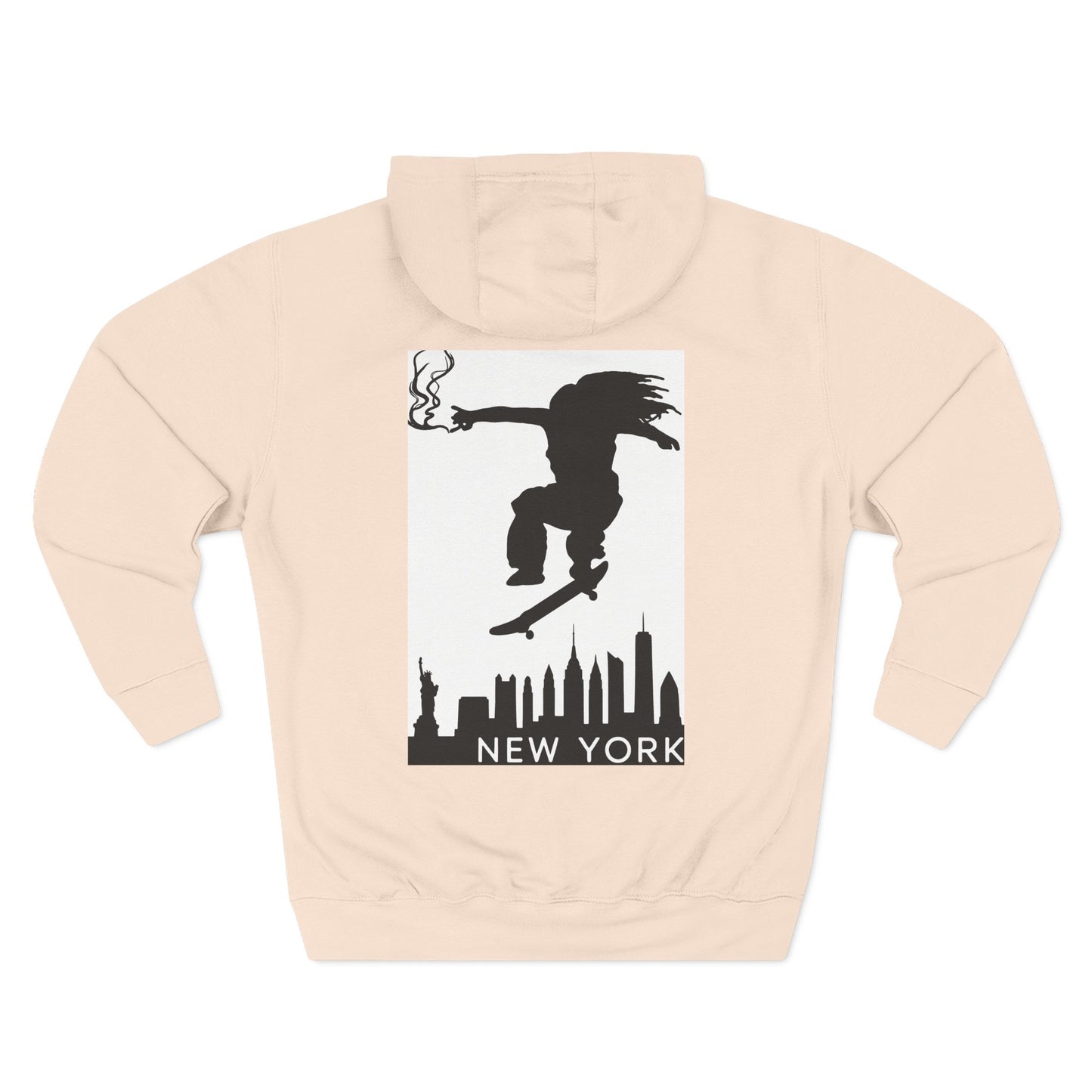 Urban Skate Fleece Hoodie - Streetwear Style, Cozy Pullover, Gift for Skaters, Trendy Fashion, New York Inspired