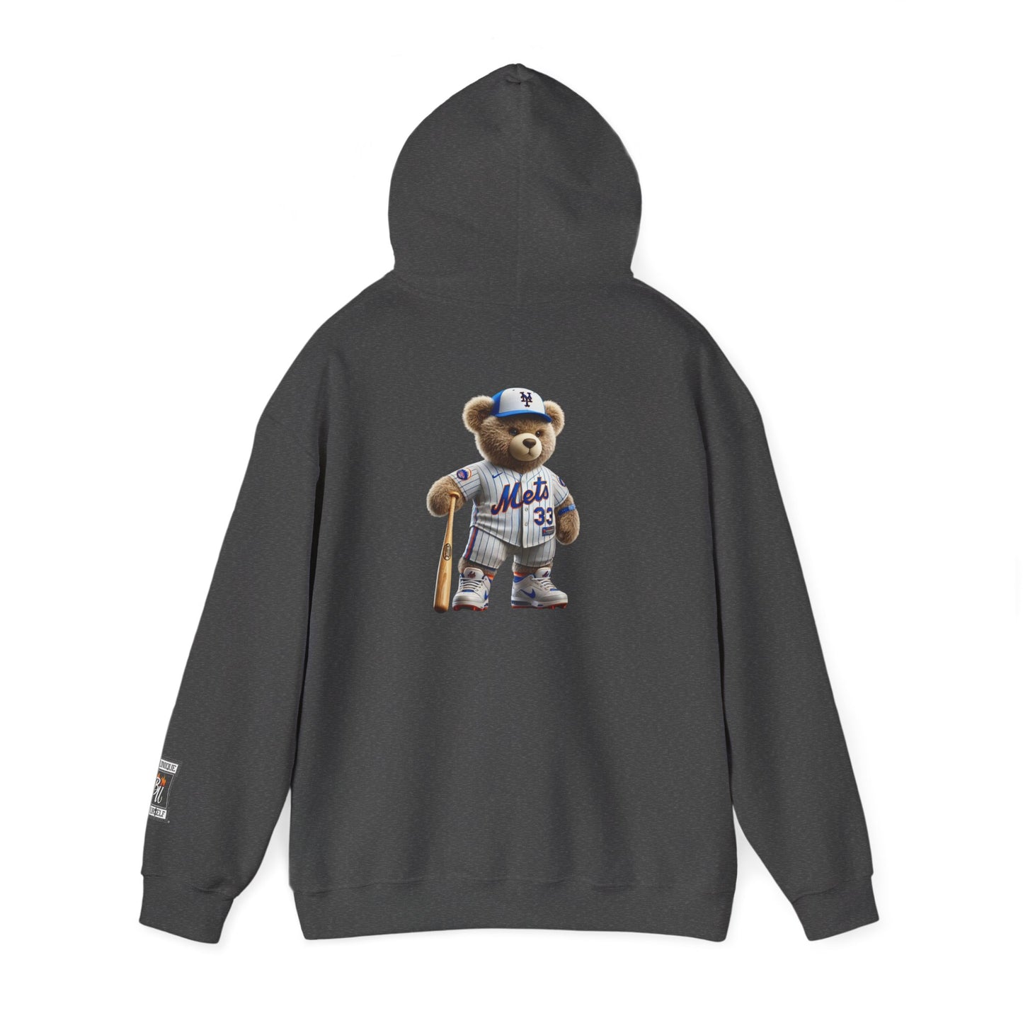 Baseball Teddy Hoodie — Cute Mets Bear Sweatshirt, Fan Gift