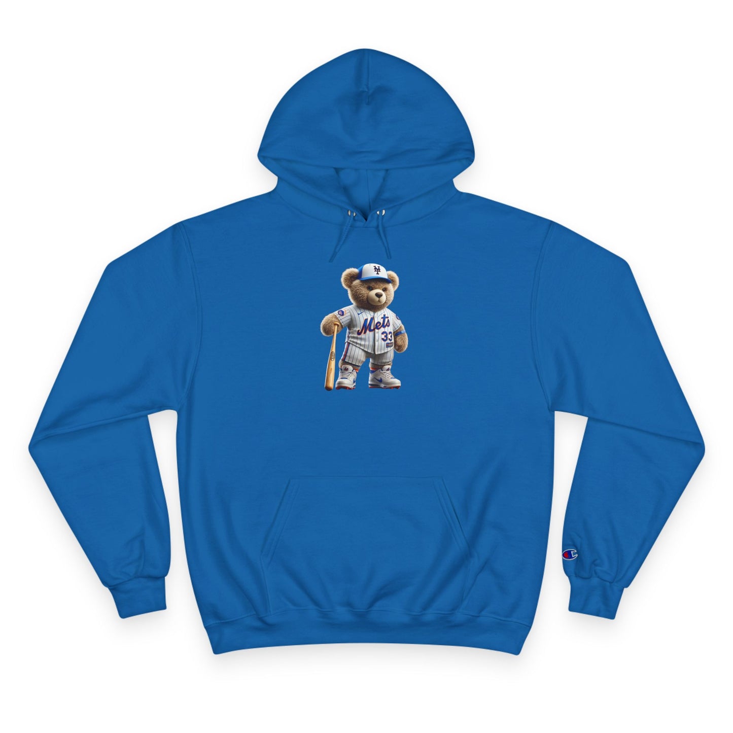 Cute Sports Bear Hoodie, Cozy Sweatshirt, Gift for Sports Fans, Casual Wear, Unisex Champion Hoodie, Birthday Present, Animal Lover Apparel