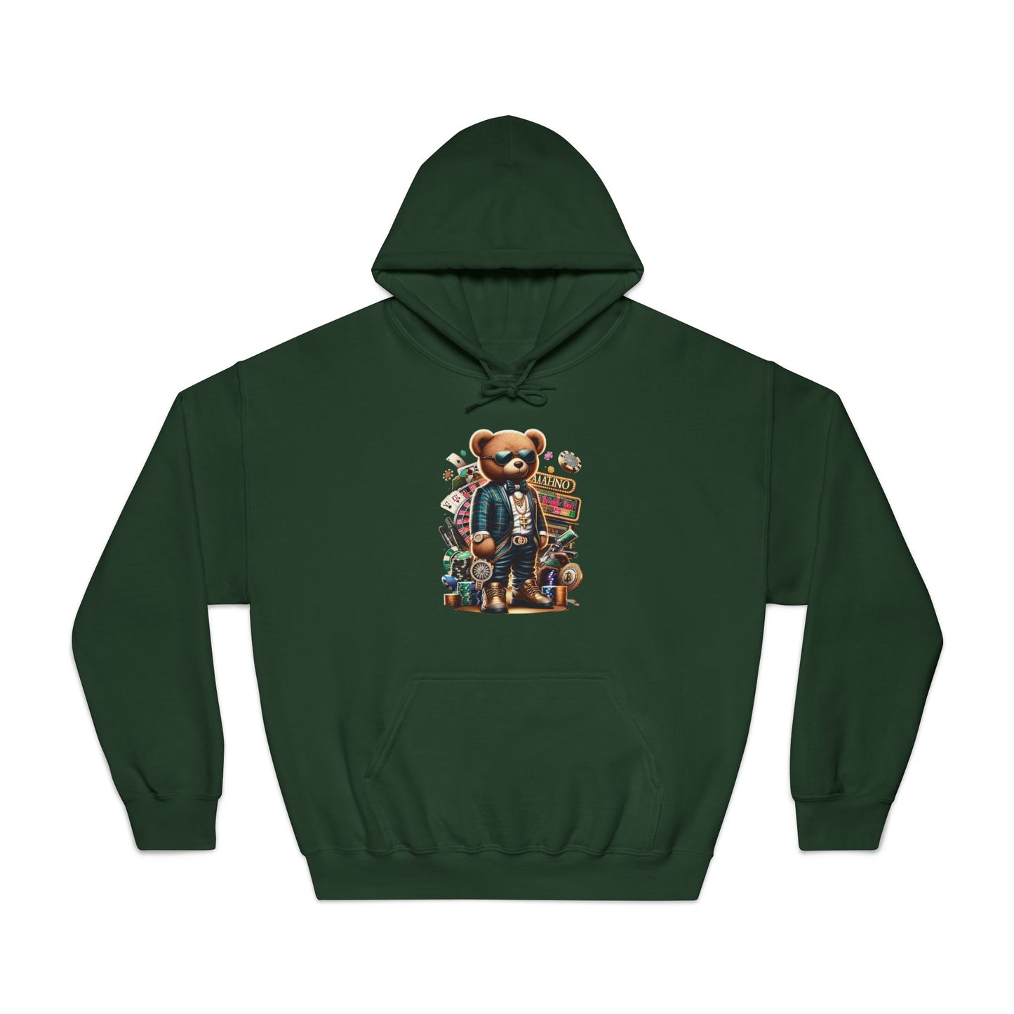 Unique Graphic Hoodie for Trendsetters, Original Bear Art, Cozy Gift for Friends, Be Unique Be Yourself, Casual Fashion