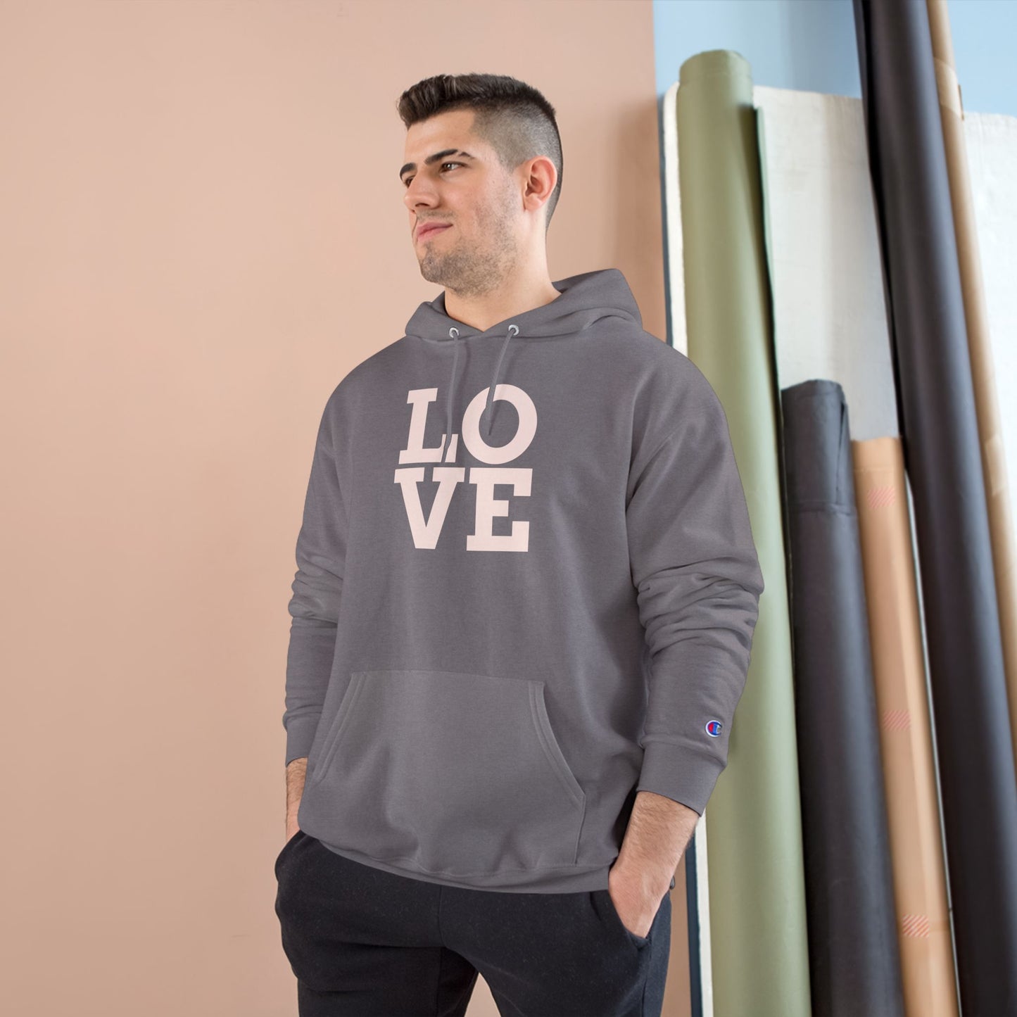 Champion Hoodie with Love & Be Unique Designs | Trendy Unisex Apparel | Perfect for Everyday Wear, Casual Outings, Gift Ideas