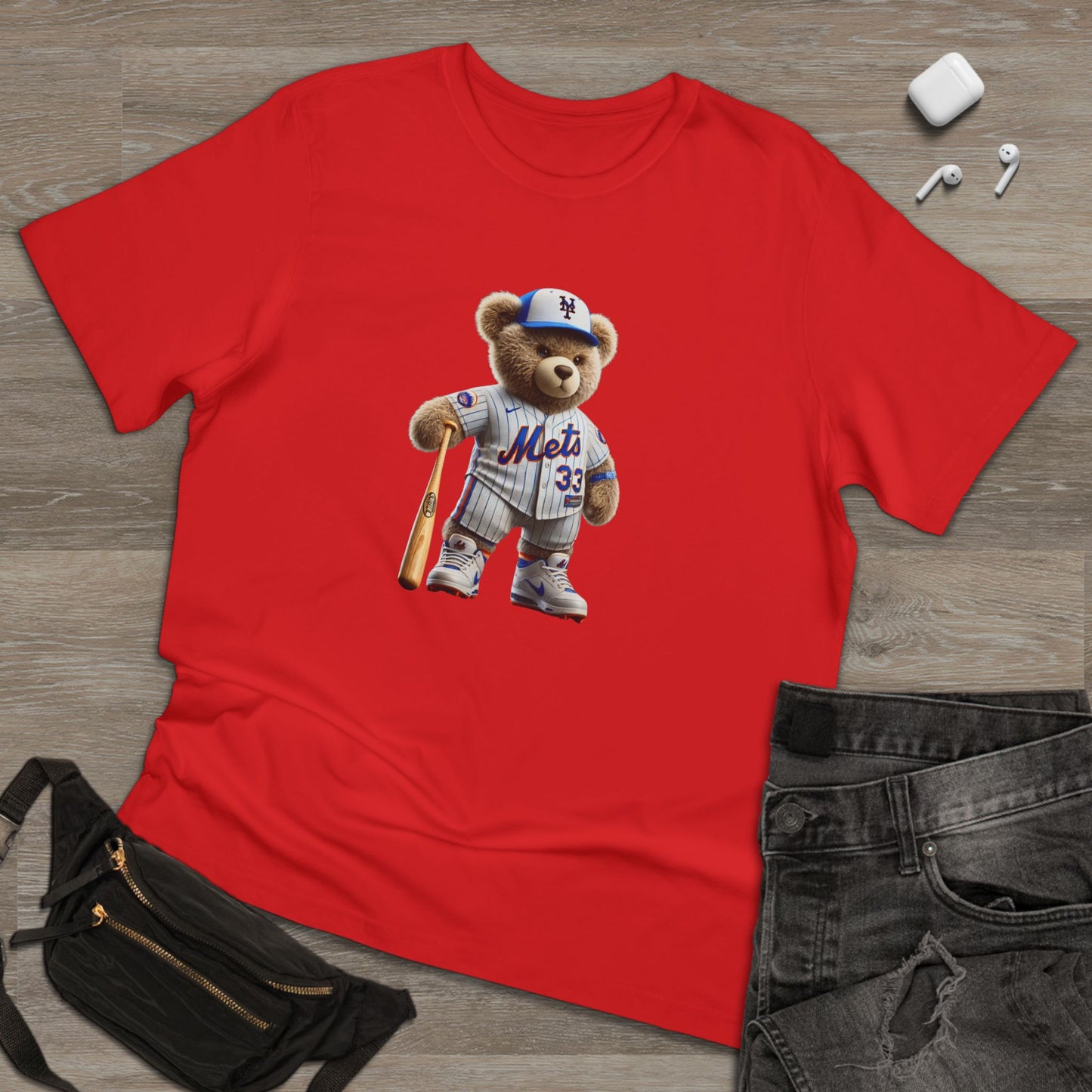 Unisex Bear Baseball T-Shirt, Cute Animal Tee, Gift for Sports Fans, Casual Wear, Soft Cotton Top