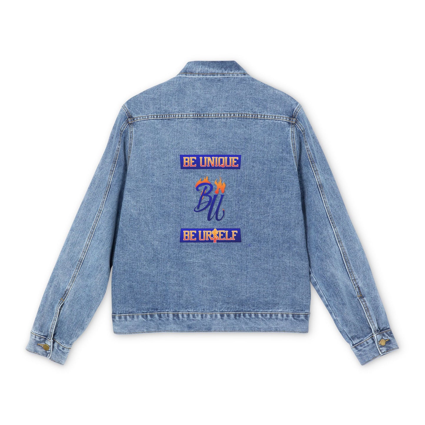 Be Unique Denim Jacket for Men, Casual Layering Piece, Gift for Him, Trendy Men's Fashion, Summer Style Essential, Self-expression, [...]
