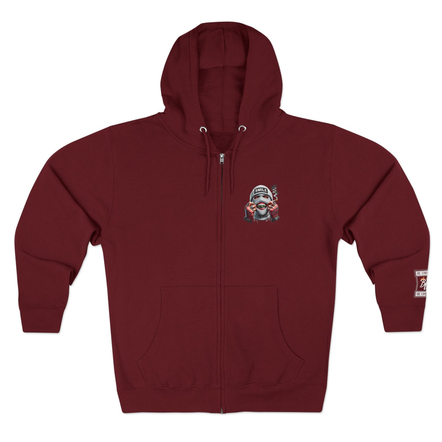 Urban Art Zip Hoodie - Smile Design for Trendsetters