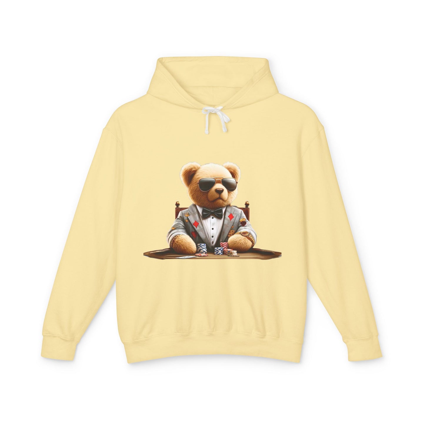 Cool Bear Poker Unisex Lightweight Hoodie