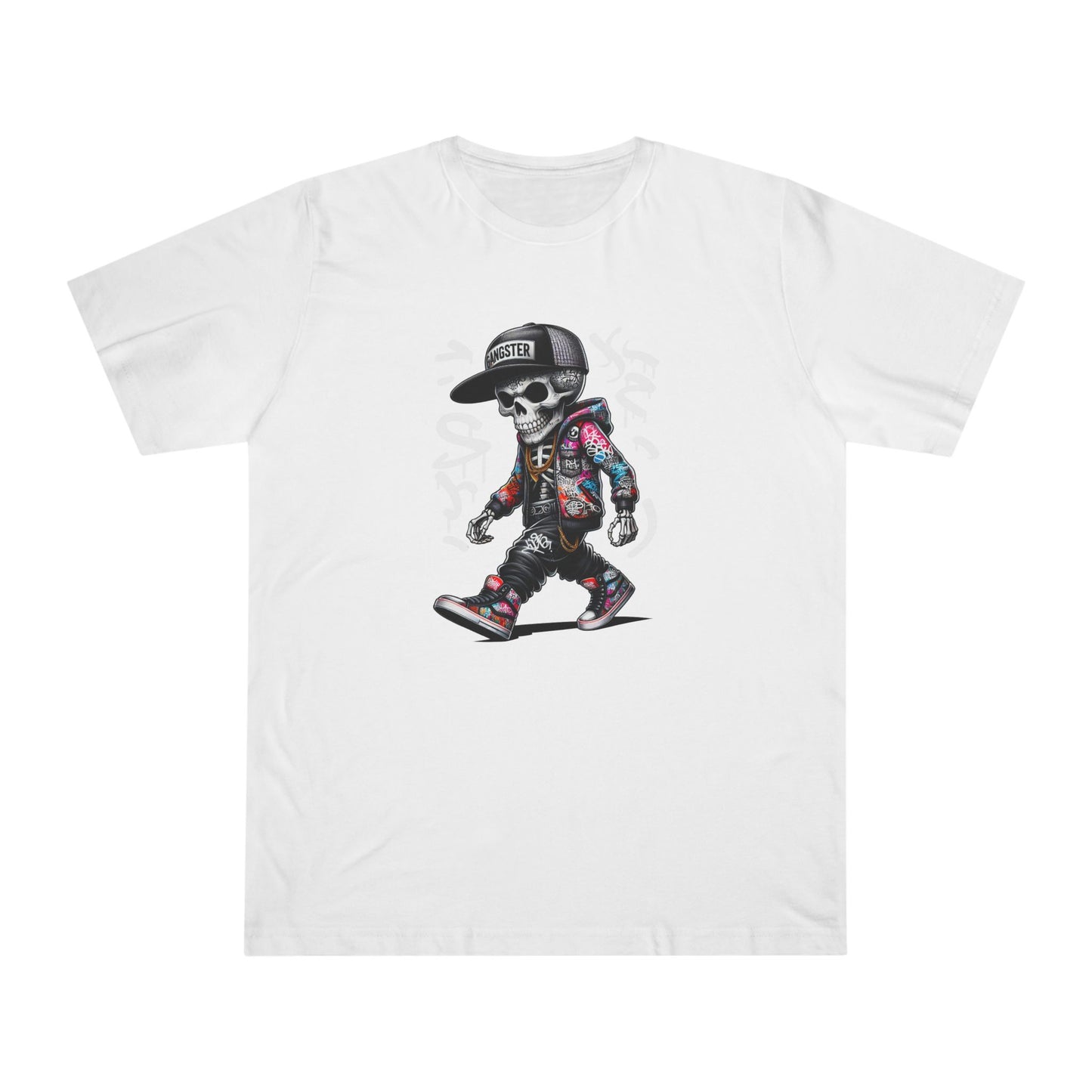 Skater Skull Tee — 'Be Unique Be Urself' Graphic T-Shirt