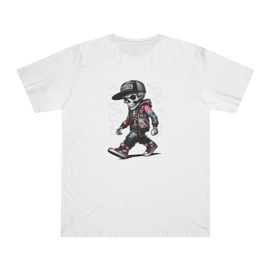 Skater Skull Tee — 'Be Unique Be Urself' Graphic T-Shirt