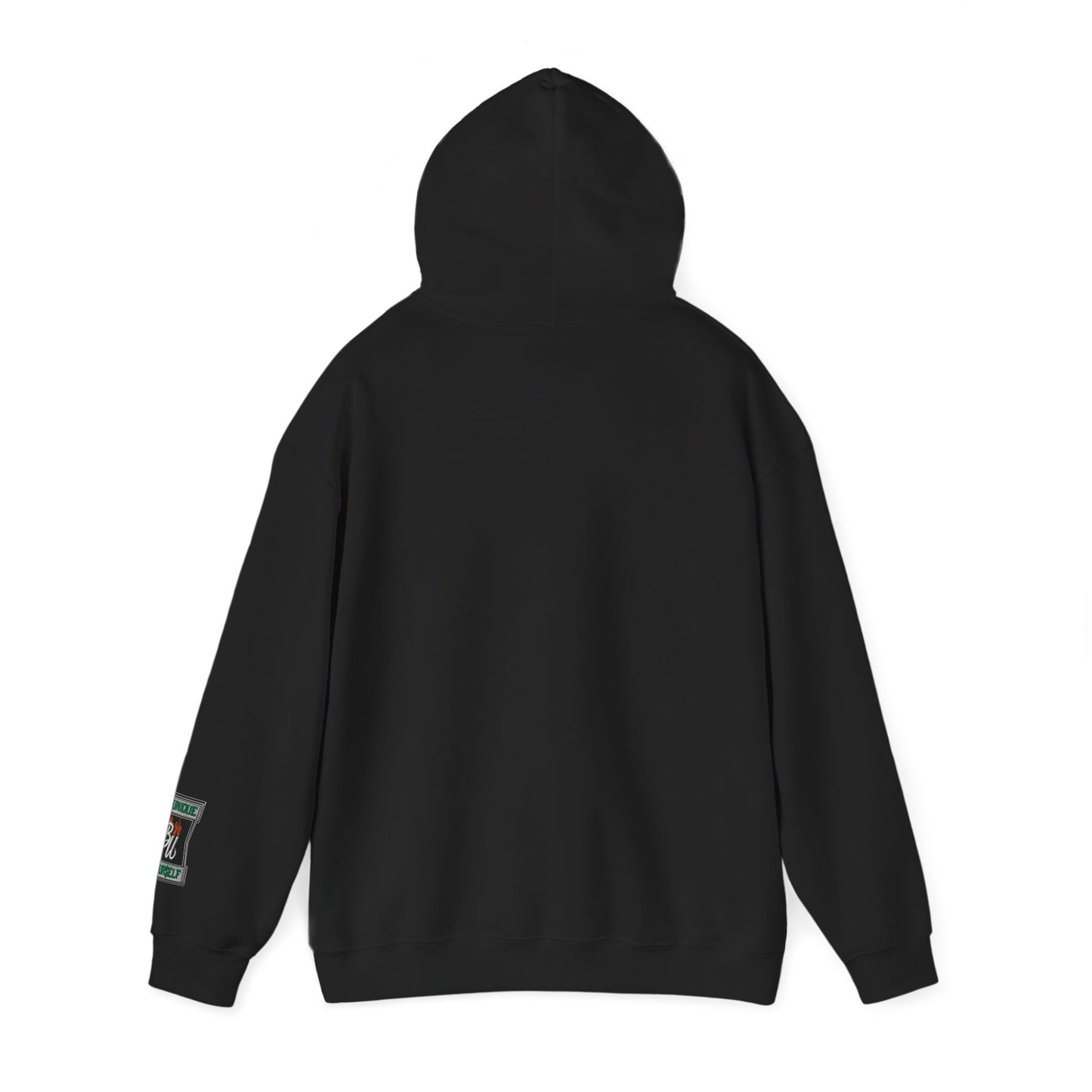 Patchwork Teddy Bear Hoodie — Colorful Grunge Bear Graphic Sweatshirt