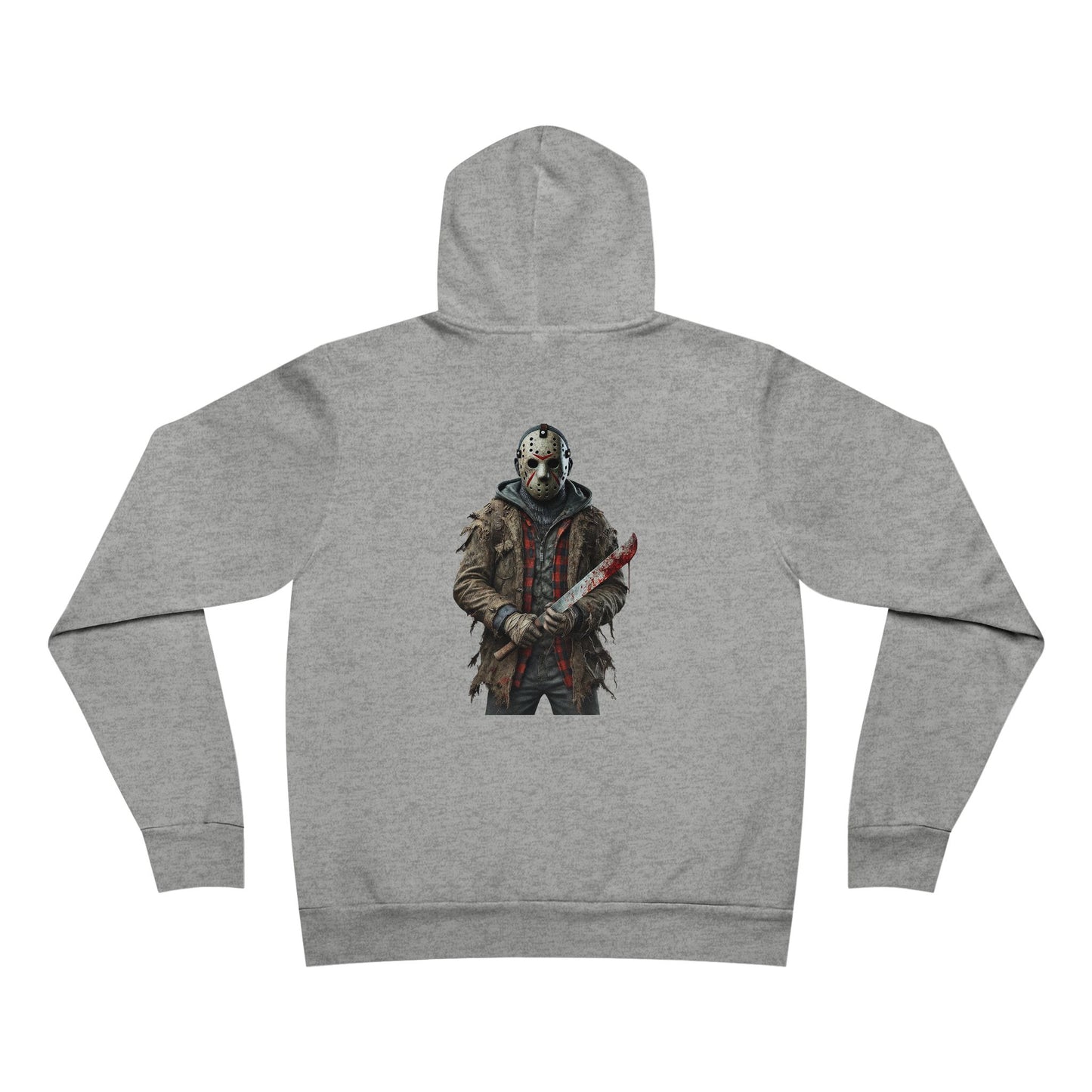Horror-Themed Hoodie, Unisex Graphic Pullover, Perfect for Halloween, Gamer Gift, Cozy Casual Wear, Movie Merchandise