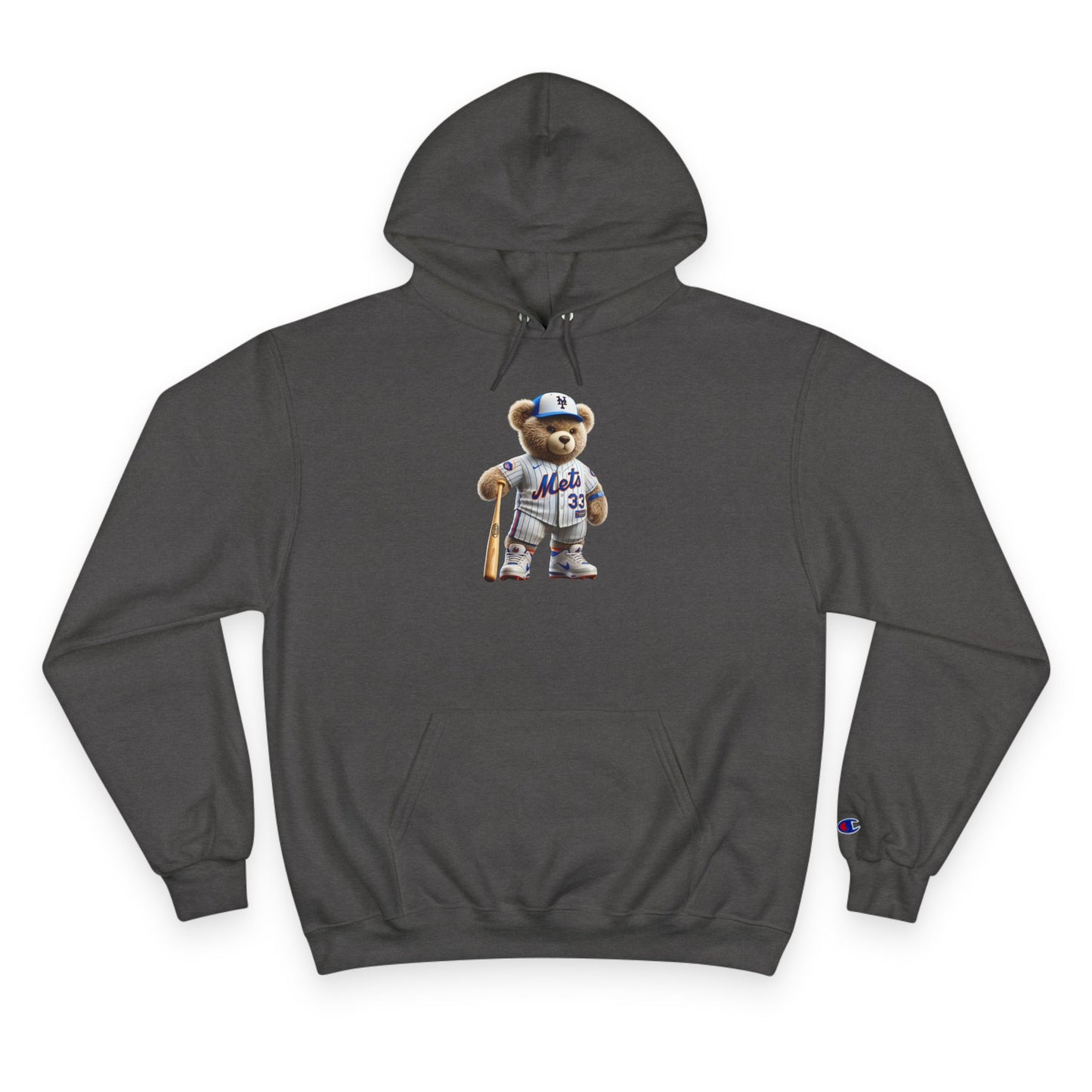Cute Sports Bear Hoodie, Cozy Sweatshirt, Gift for Sports Fans, Casual Wear, Unisex Champion Hoodie, Birthday Present, Animal Lover Apparel