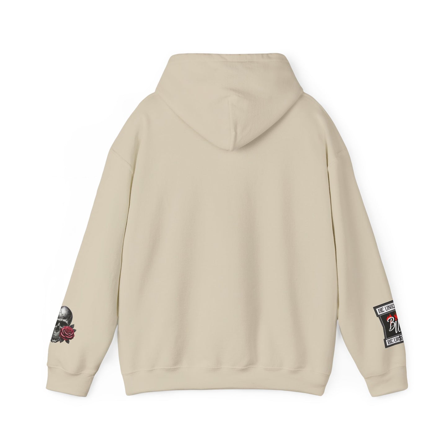 Skull & Rose Hoodie — Vintage Tattoo Sleeve Graphic Hooded Sweatshirt