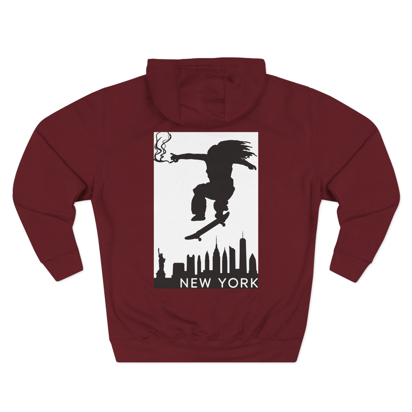 Urban Skate Fleece Hoodie - Streetwear Style, Cozy Pullover, Gift for Skaters, Trendy Fashion, New York Inspired