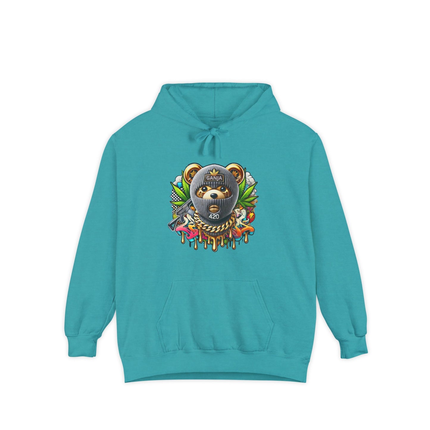 Artistic Bear Hoodie, Unisex Pullover, Unique Graphic Sweatshirt, Cozy Gift for Nature Lovers, Trendy Streetwear