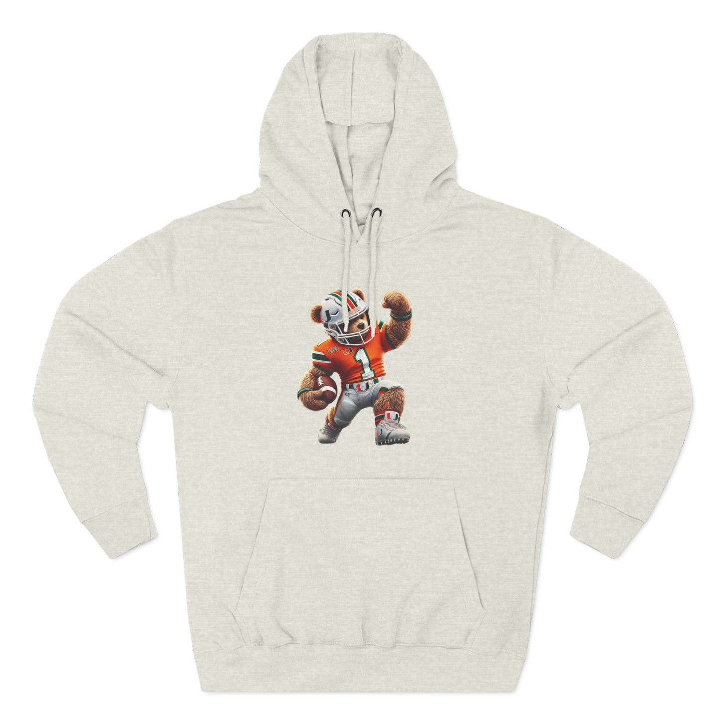 Sporty Three-Panel Fleece Hoodie, Unique Hooded Sweatshirt, Casual Fall Wear, Gift for Sports Fans, Comfortable Activewear