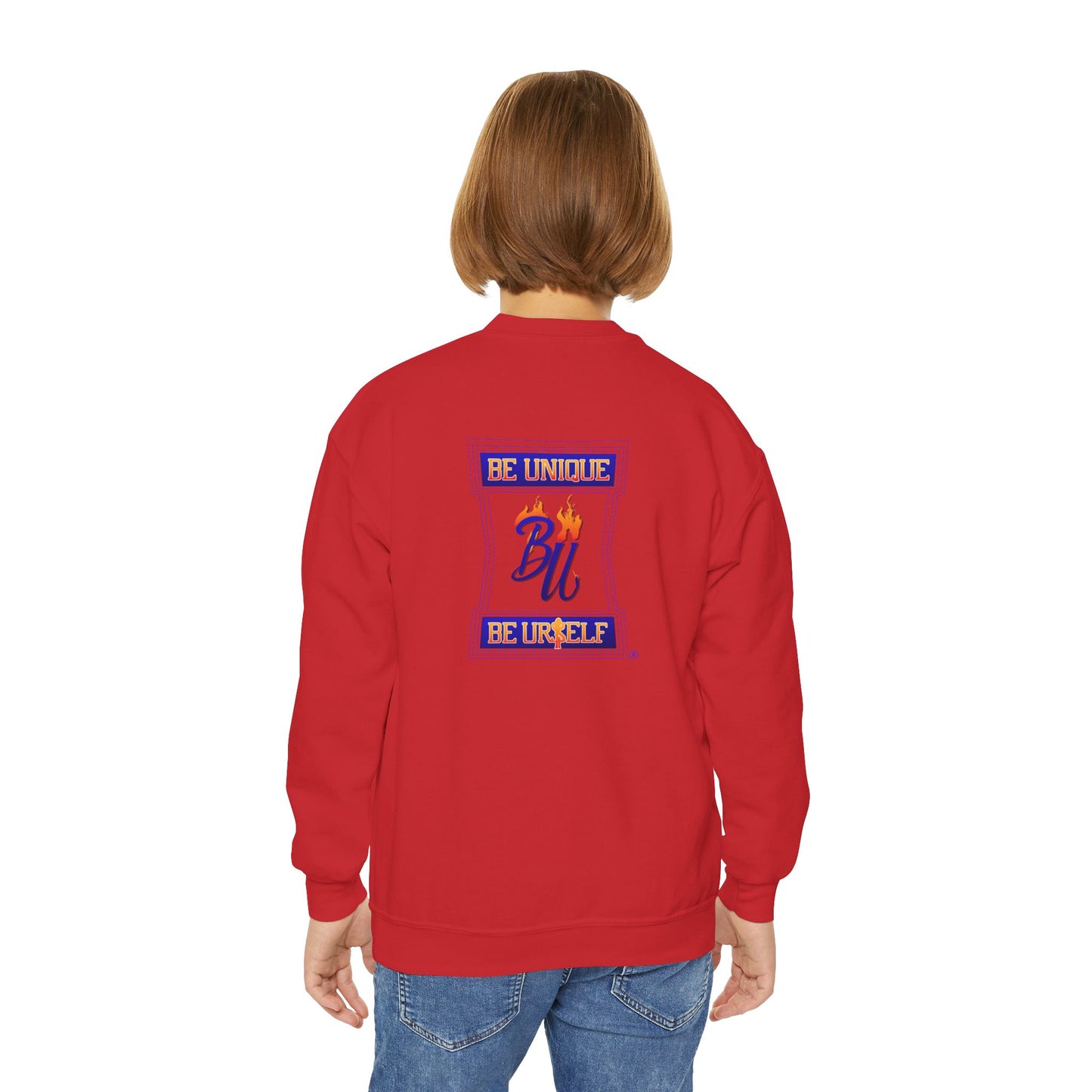 Youth Crewneck Sweatshirt with Playful Dog Design | Perfect for Pet Lovers, Everyday Comfort, Gift Idea, Unique Style, Trendy Apparel