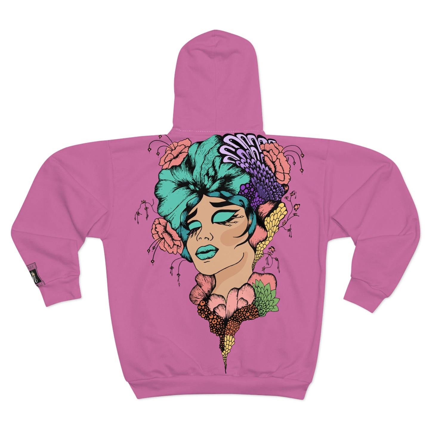 Stylish Floral Art Unisex Zip Hoodie - Comfortable Streetwear, Gift Idea, Casual Wear, Fashion Statement, Year-Round Essential