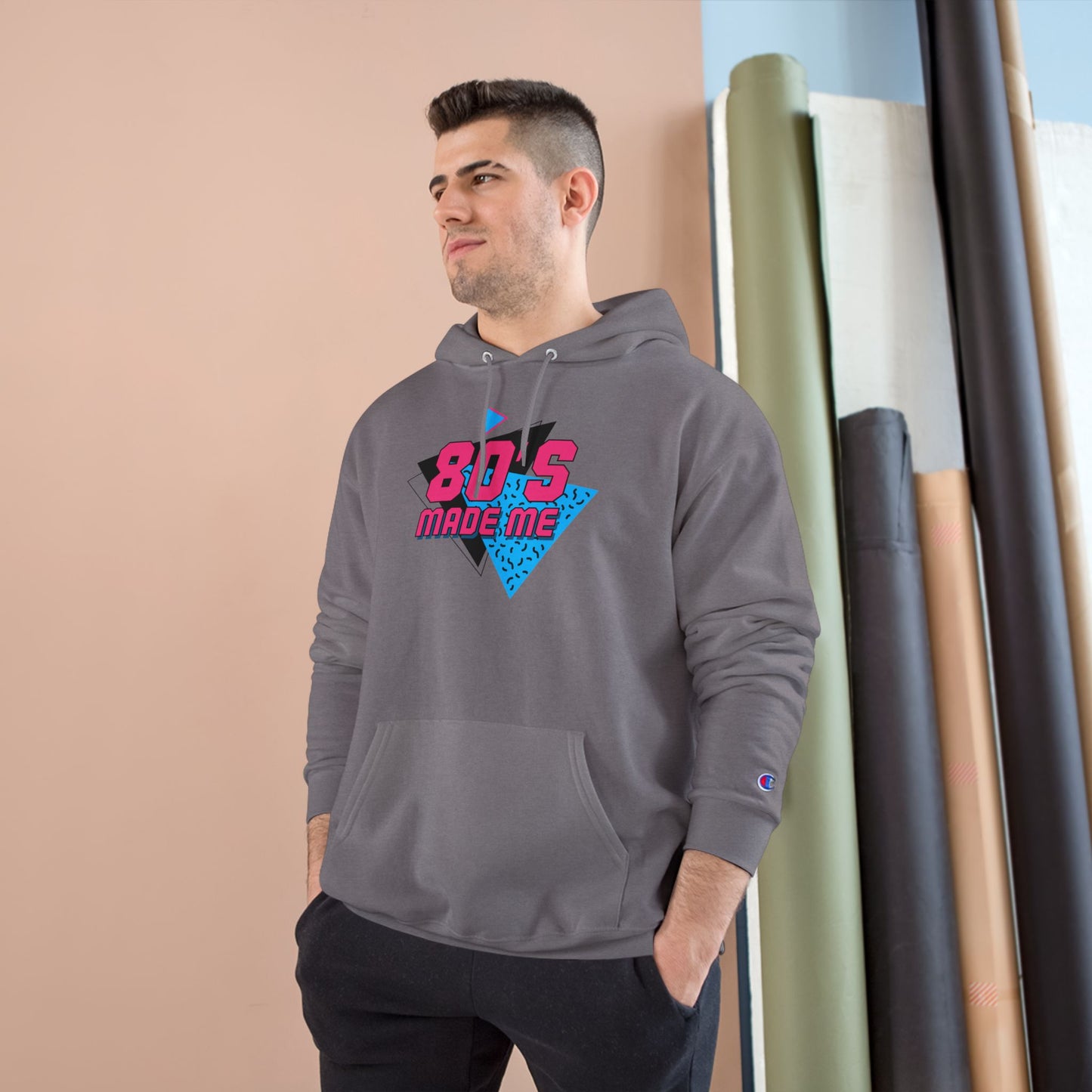 Hoodie — '80s Made Me' Retro Graphic Champion Hoodie