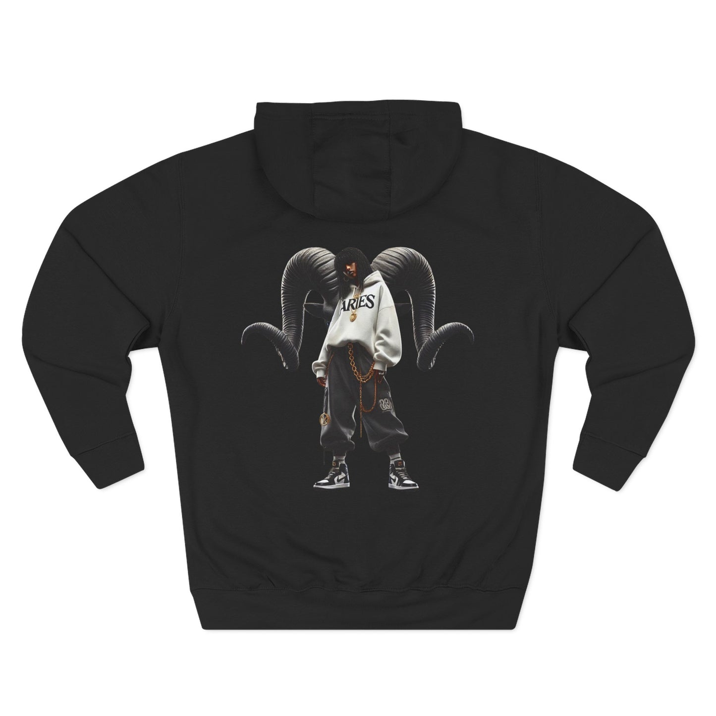 Three-Panel Fleece Hoodie