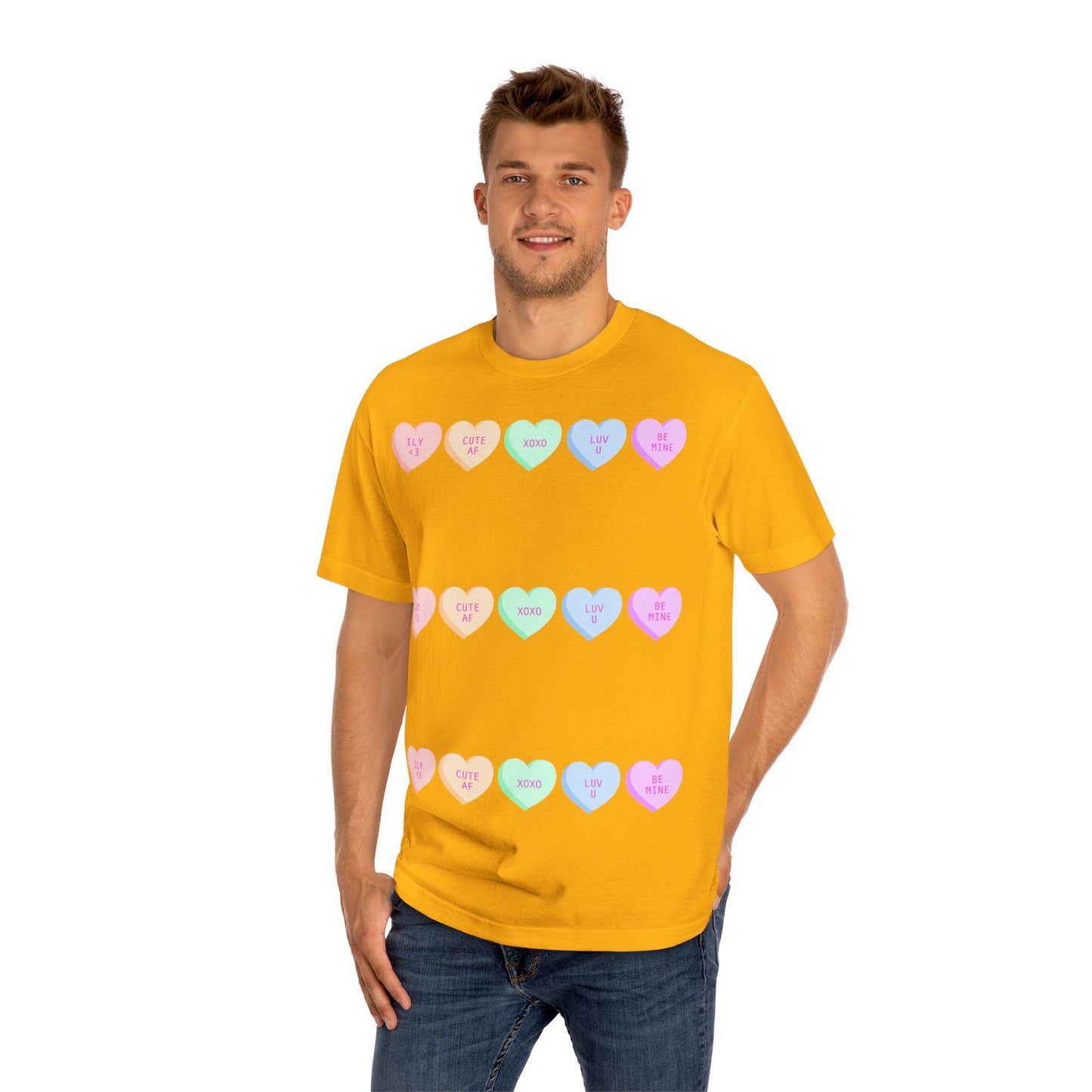 Unisex Classic Tee - Heart and Motivational Design, Casual Wear, Gift for Friends, Summer Outfit, Comfortable T-Shirt