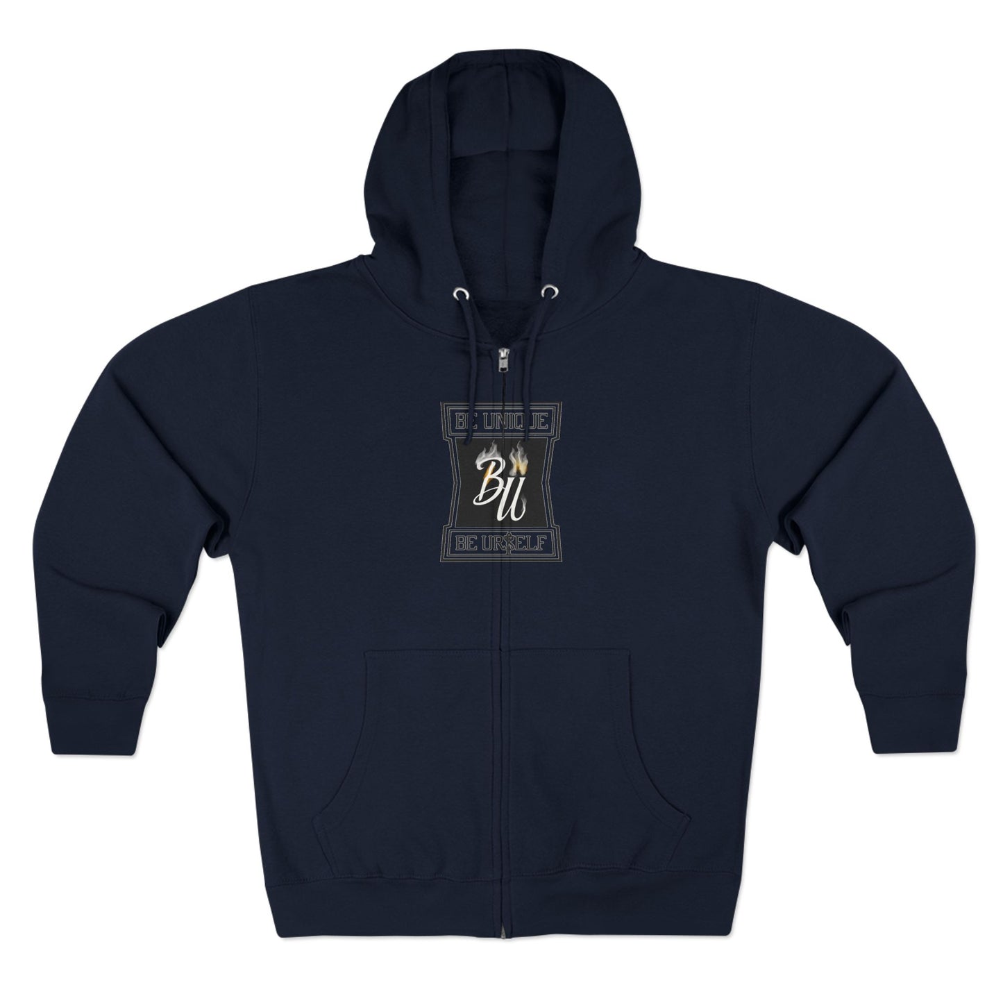 Inspirational Unisex Zip Hoodie - ‘Be Bold, Be Yourself’ - Trendy Graphic Hoodie, Cozy Casual Wear, Unique Gift for Her, Fashion Statement