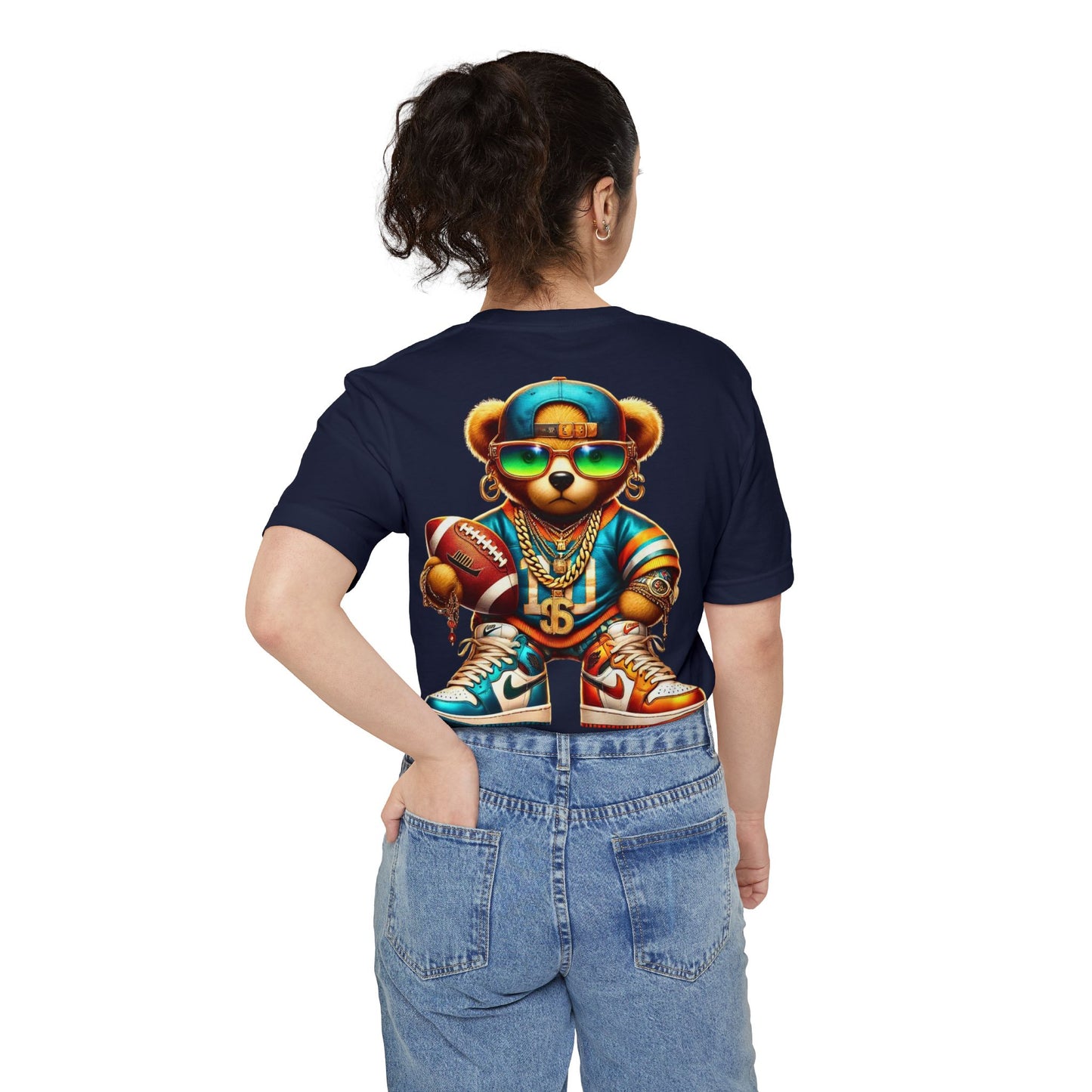 Trendy Hip-Hop Bear Pocket T-Shirt | Unisex Streetwear Tee | Cool Graphic Tee for Sports Lovers | Gift for Teens & Athletes
