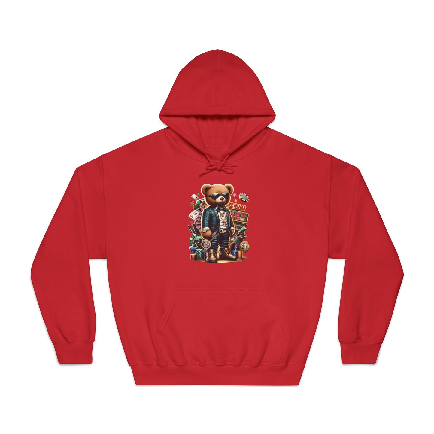 Unique Graphic Hoodie for Trendsetters, Original Bear Art, Cozy Gift for Friends, Be Unique Be Yourself, Casual Fashion