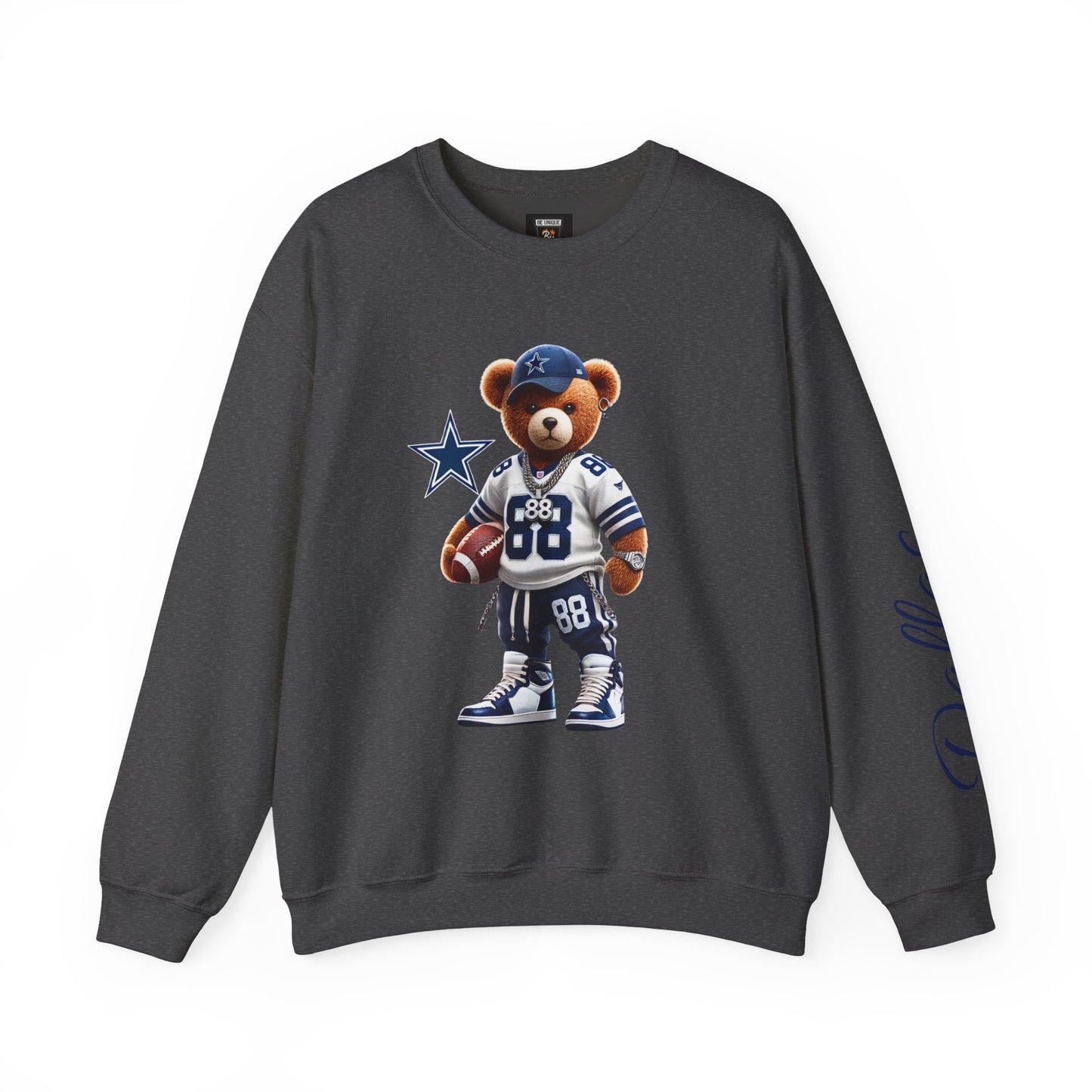 Sporty Bear Crewneck Sweatshirt, Casual Fall Fashion, Coziest Gift for Football Fans, Unisex Sweatshirt, Perfect for Game Days