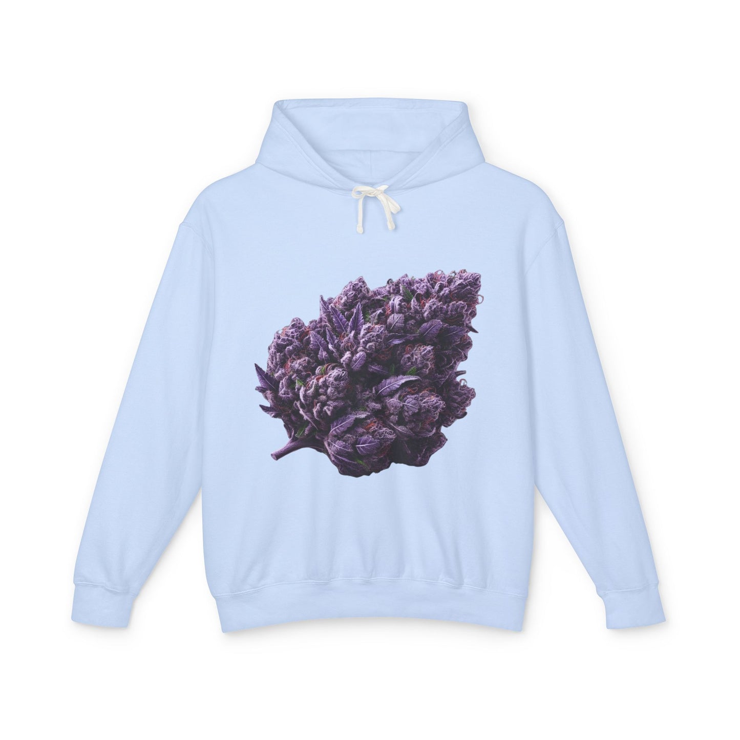 Botanical Purple Flower Hoodie, Unisex Lightweight Sweatshirt, Cozy Casual Wear, Nature Lover Gift, Spring Fashion, Eco-Friendly Apparel