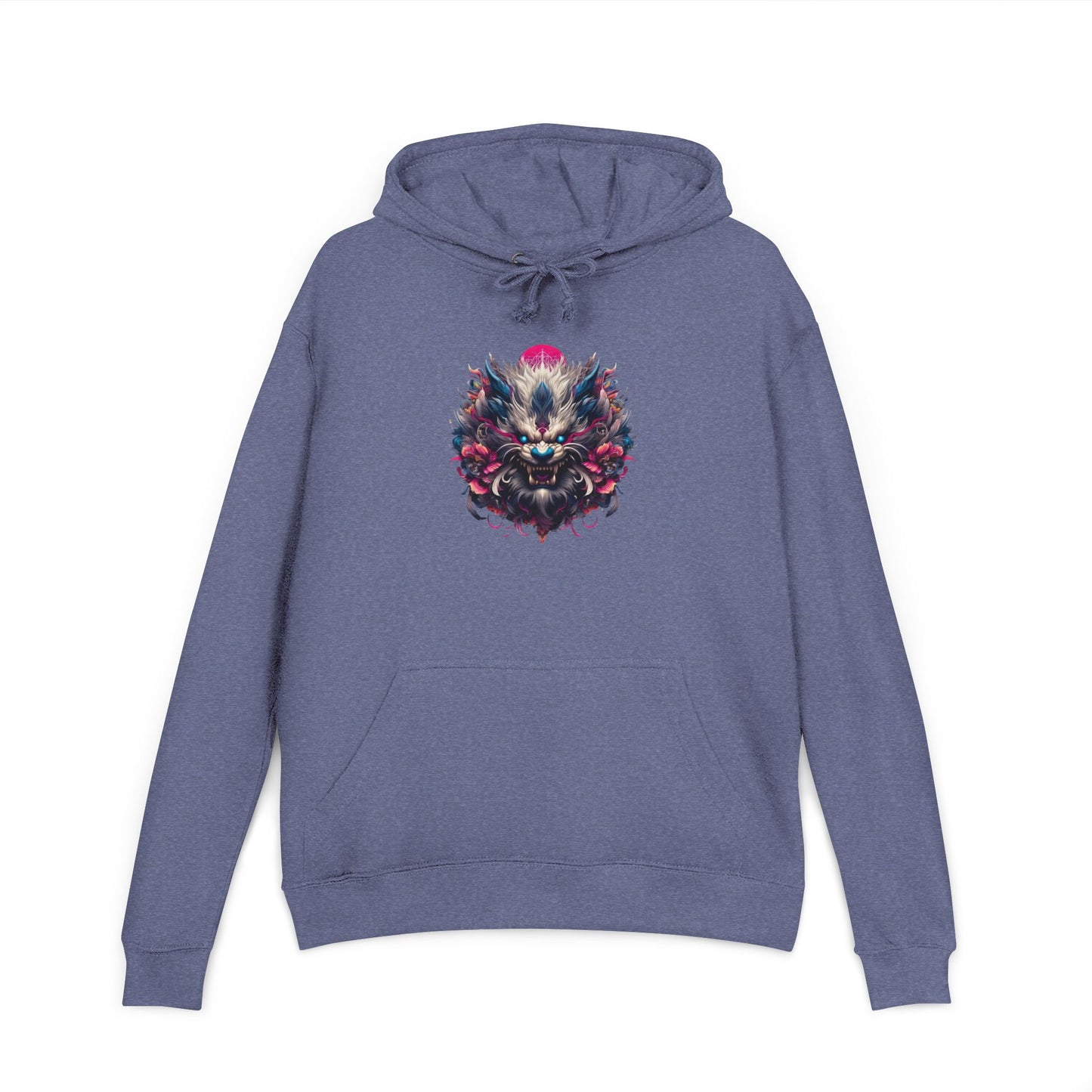 Hoodie — Be Unique Be Urself Blue Flame Graphic Hooded Sweatshirt