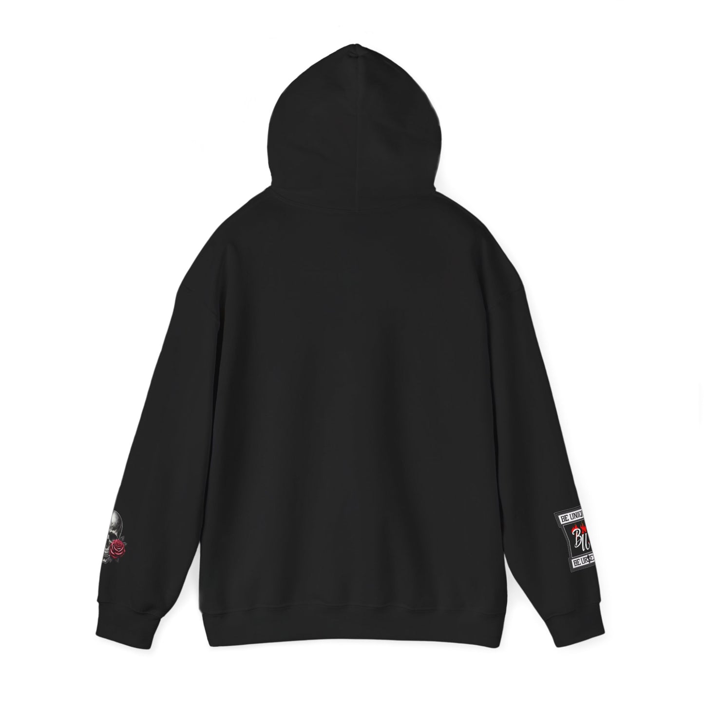 Skull & Rose Hoodie — Vintage Tattoo Sleeve Graphic Hooded Sweatshirt