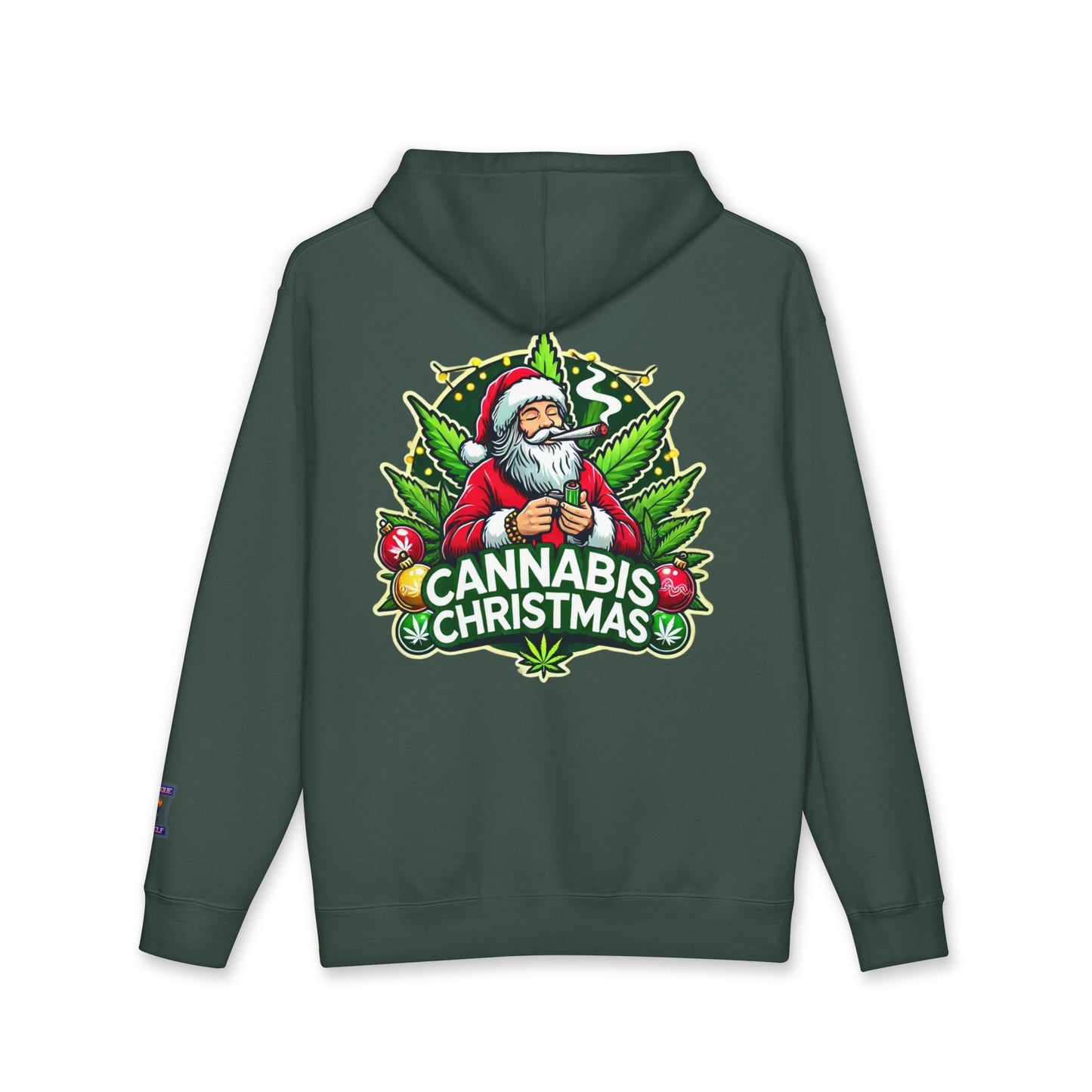 Cannabis Christmas Hoodie, Fun Holiday Apparel, Unisex Sweatshirt, Unique Gift for Cannabis Lovers, Festive Streetwear