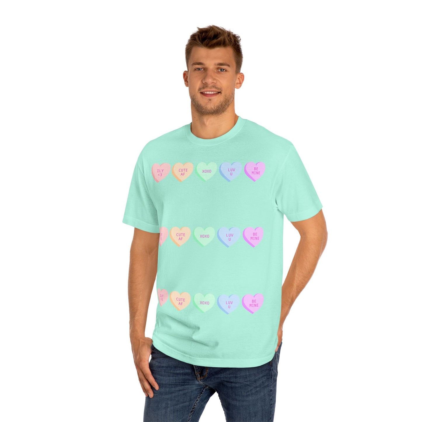 Unisex Classic Tee - Heart and Motivational Design, Casual Wear, Gift for Friends, Summer Outfit, Comfortable T-Shirt