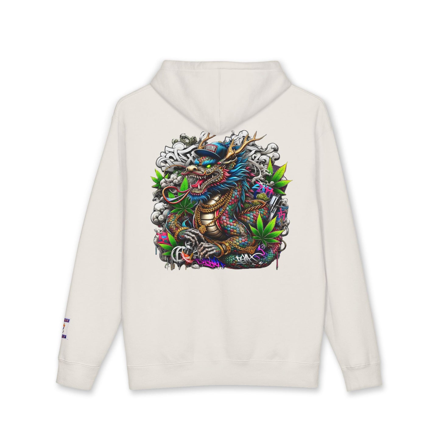 Colorful Dragon Design Unisex Heavyweight Hoodie, Graphic Sweatshirt, Streetwear Fashion, Unique Gift, Cozy Wear