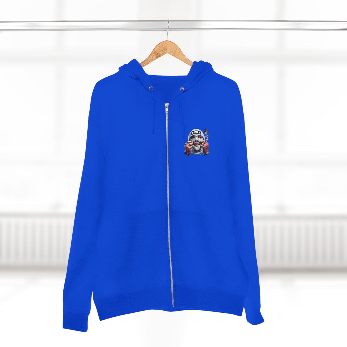 Urban Art Zip Hoodie - Smile Design for Trendsetters